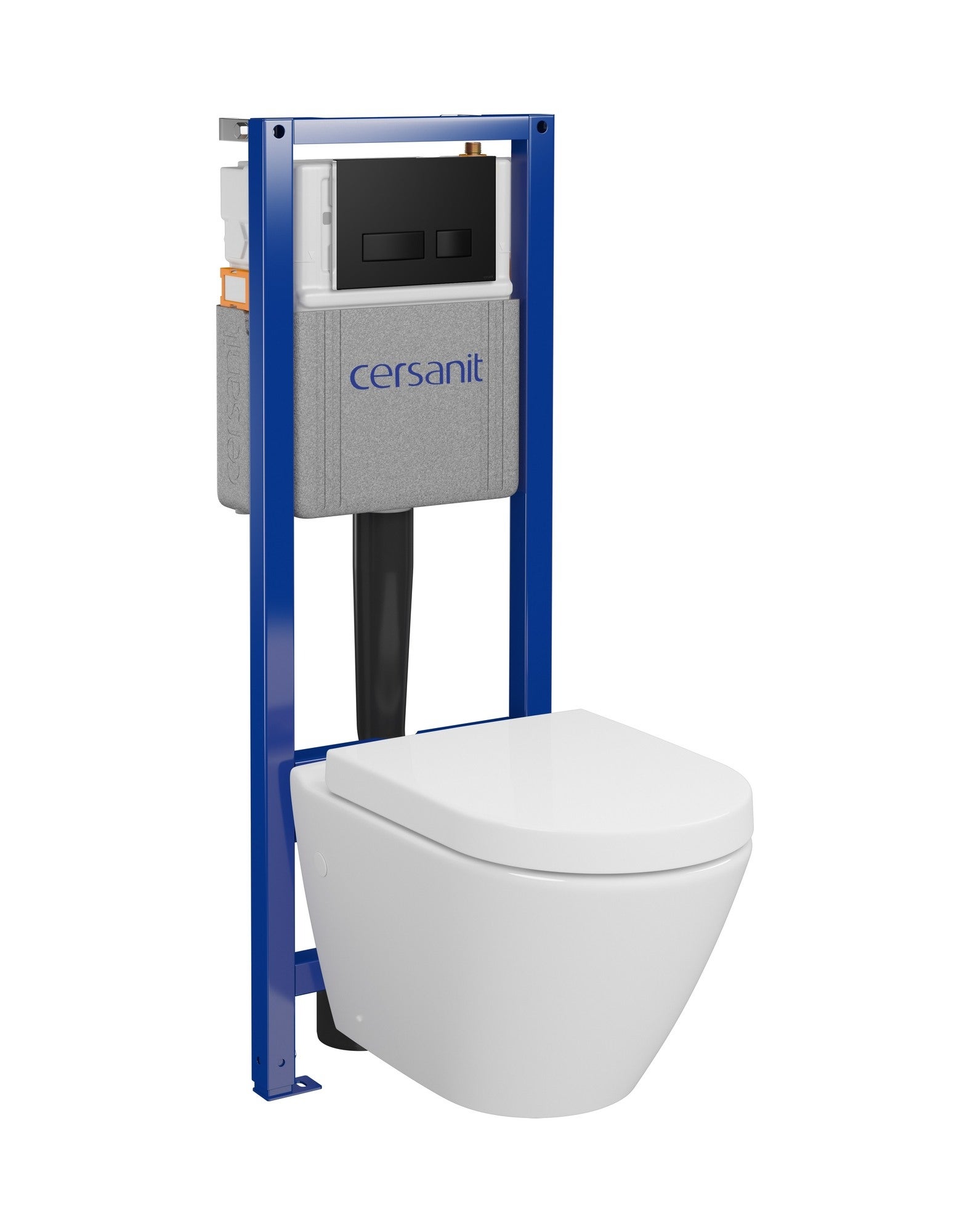 Zestaw podtynkowy WC Silva przycisk czarny 0