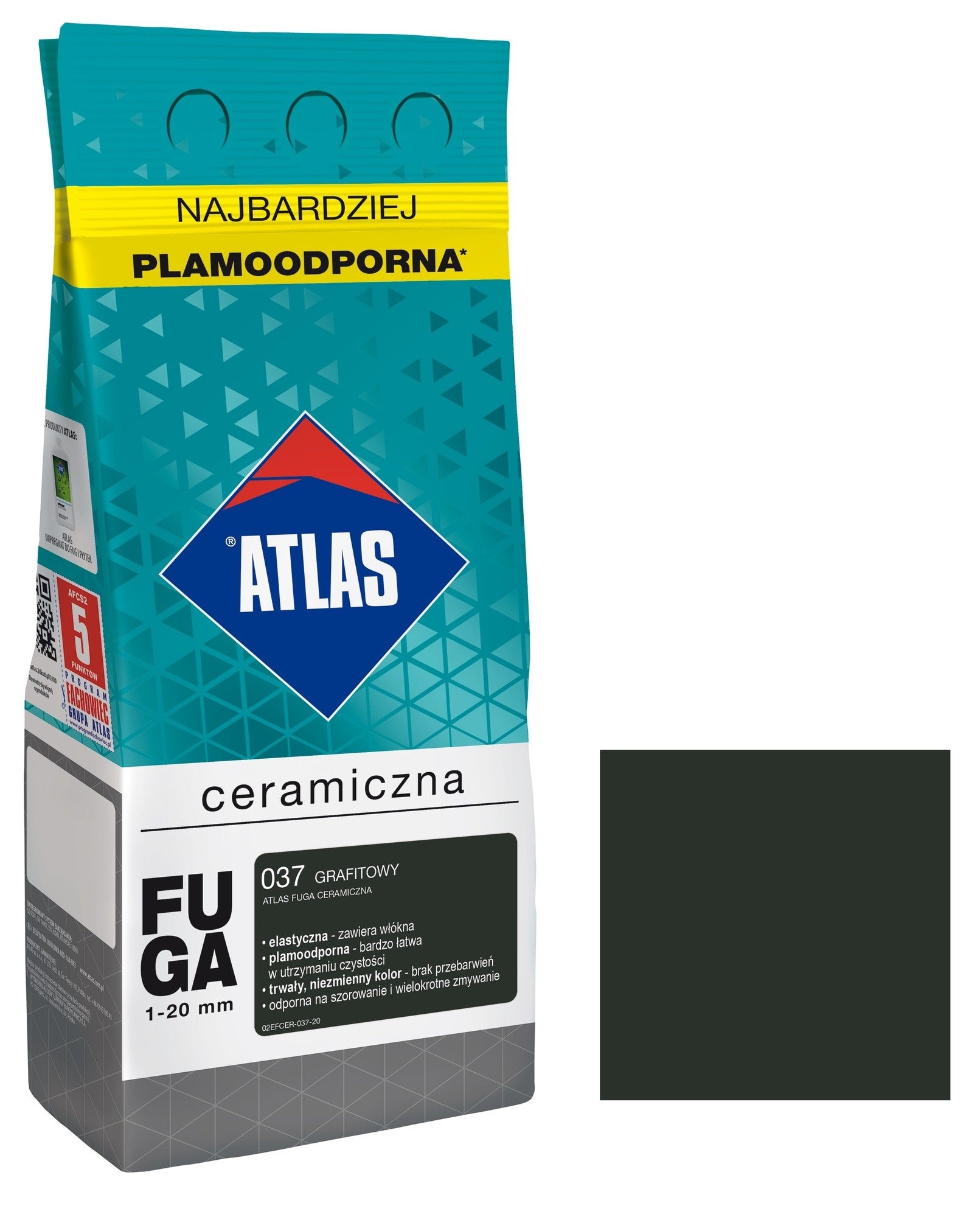 Fuga ceramiczna Atlas 037 grafitowy 2kg