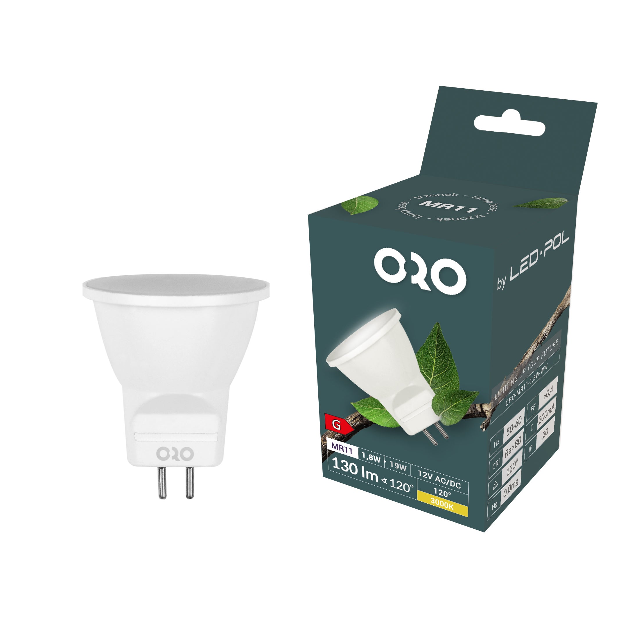 Żarówka LED GU5.3 MR11 12V 1,8W 130lm 3000k 3