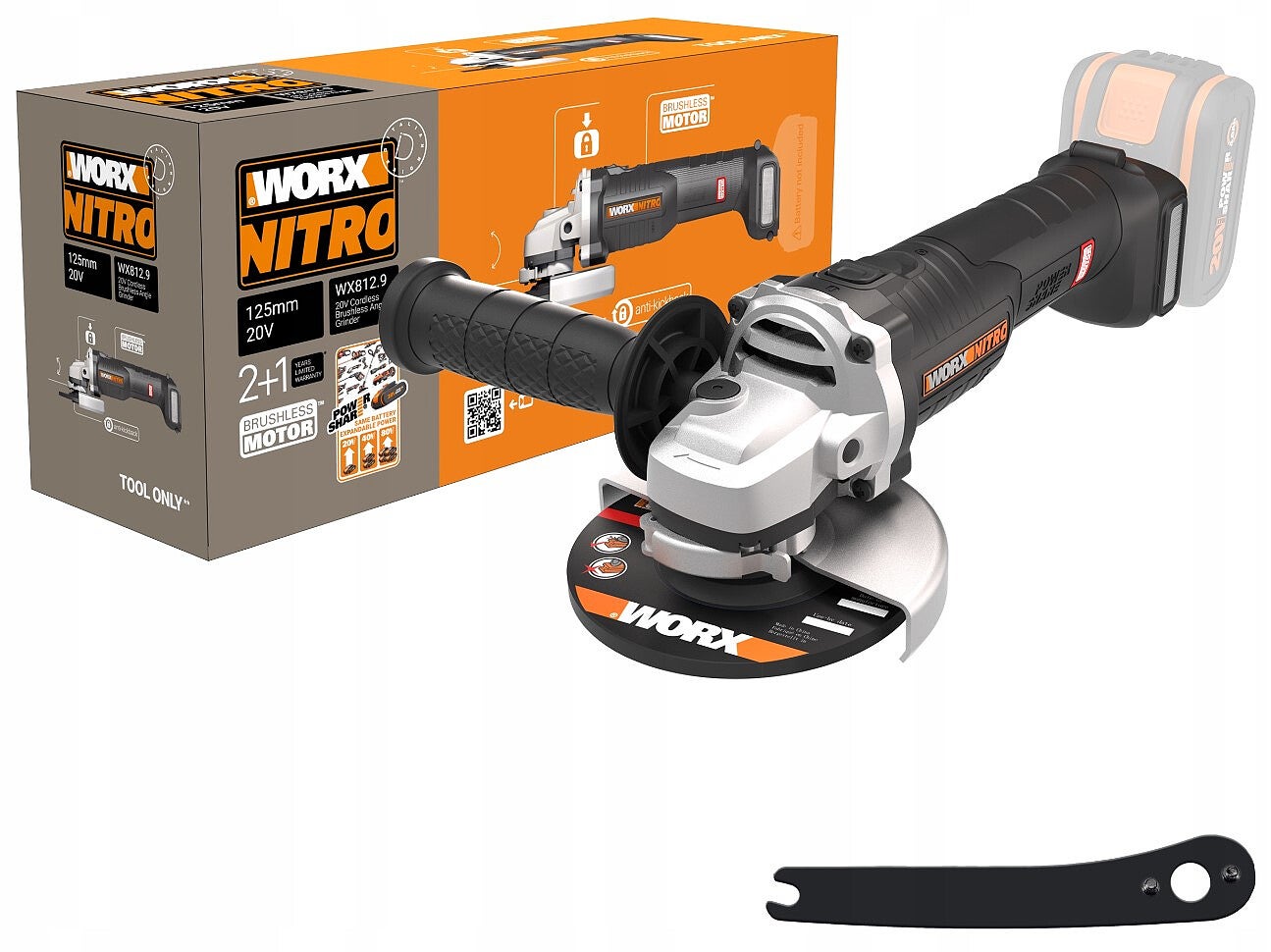 Szlifierka kątowa 125 mm 20V WX812.9 Worx / bez aku 1