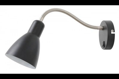 Oprawa ścienna Etore 1x E27, czarny, średnica 11cm, materiał metal