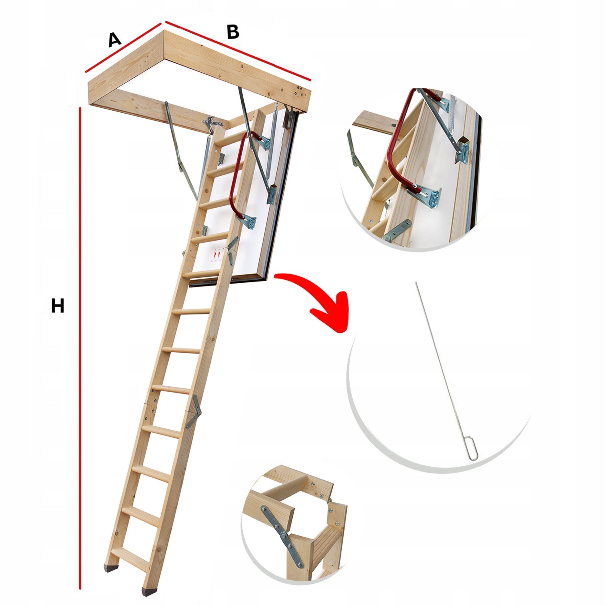 Schody strychowe Nordic wym. 120x70