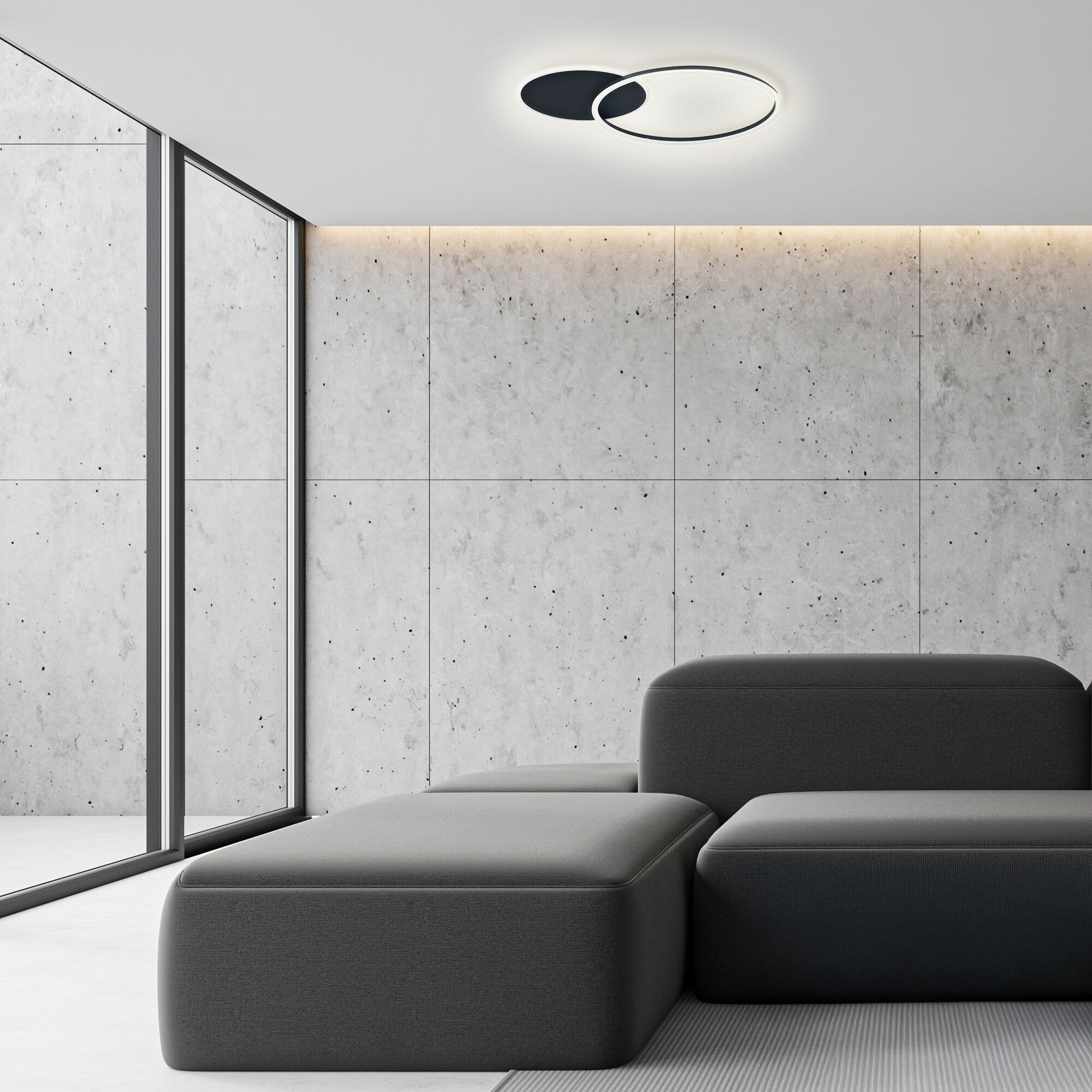 Oprawa sufitowa Roman 40W 2700lm czarna 6