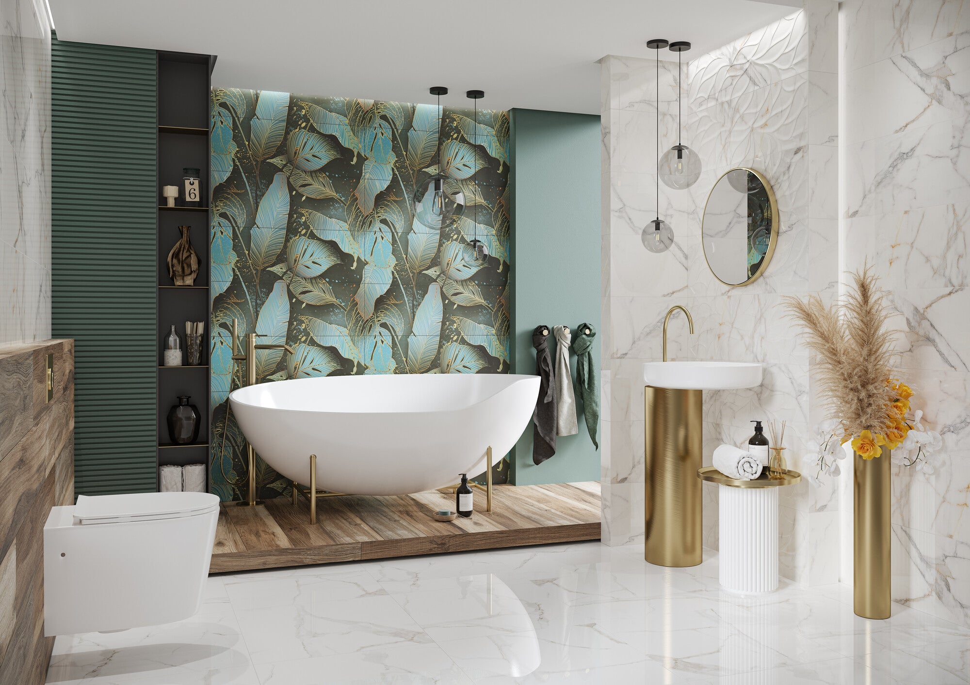 Płytka ścienna Cathrina połysk 30x90 cm 1.35m2 2