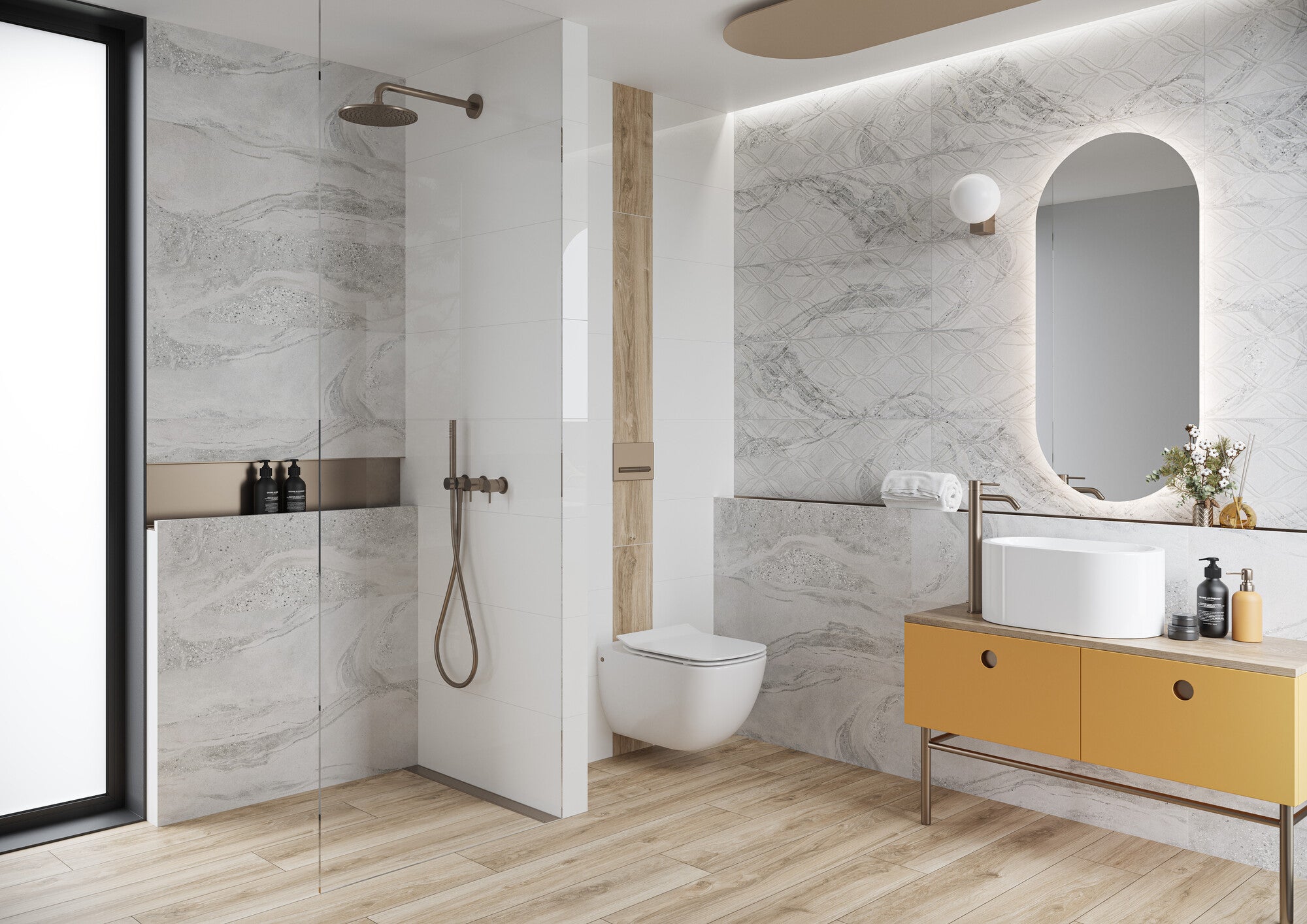 Płytka ścienna Escalade grey rect. 30x90 cm 1.62 m2 3