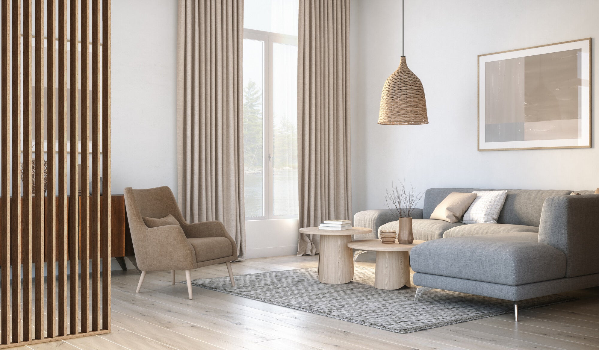 Ścianka lamelowa WOODWALL 2750x580x65 dąb 1