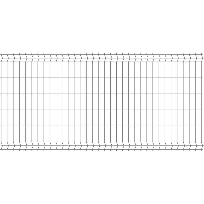 Panel ogrodzeniowy 3D antracyt, 123x250 cm, oczko 75x200 mm, drut 3.2 mm