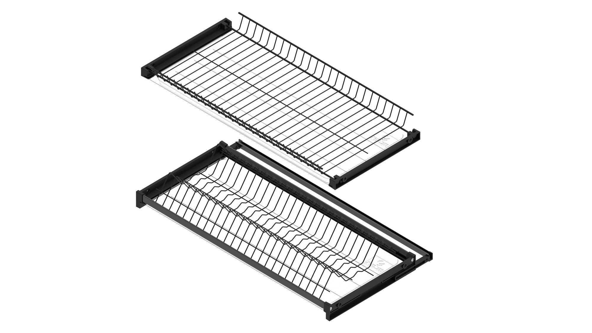 Ociekacz dwupoziomowy, szafka 60 cm, czarny