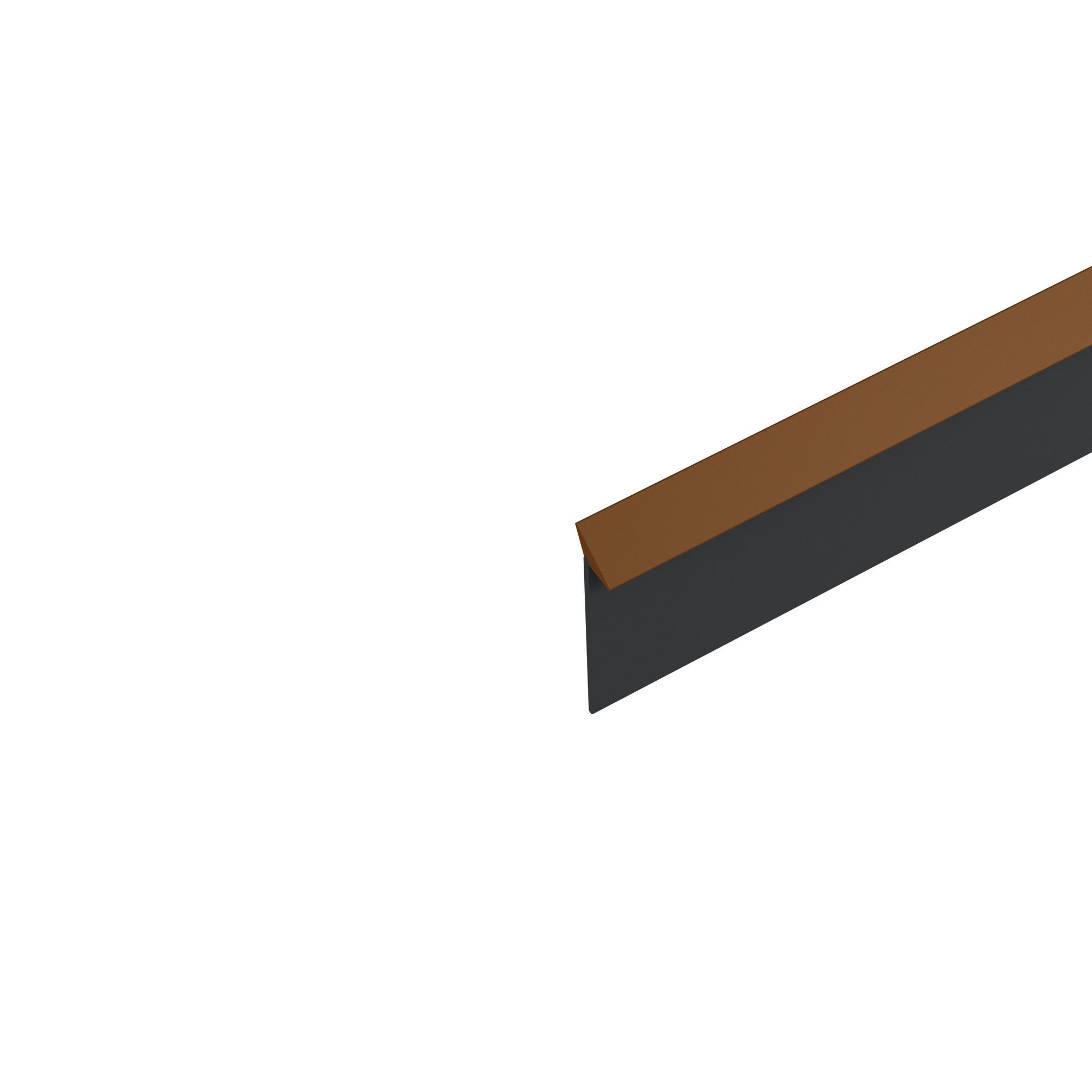 Kształtownik PVC profil uniwersalny maskujący 9,5x25x1mm Cezar Brązowy 4,20m
