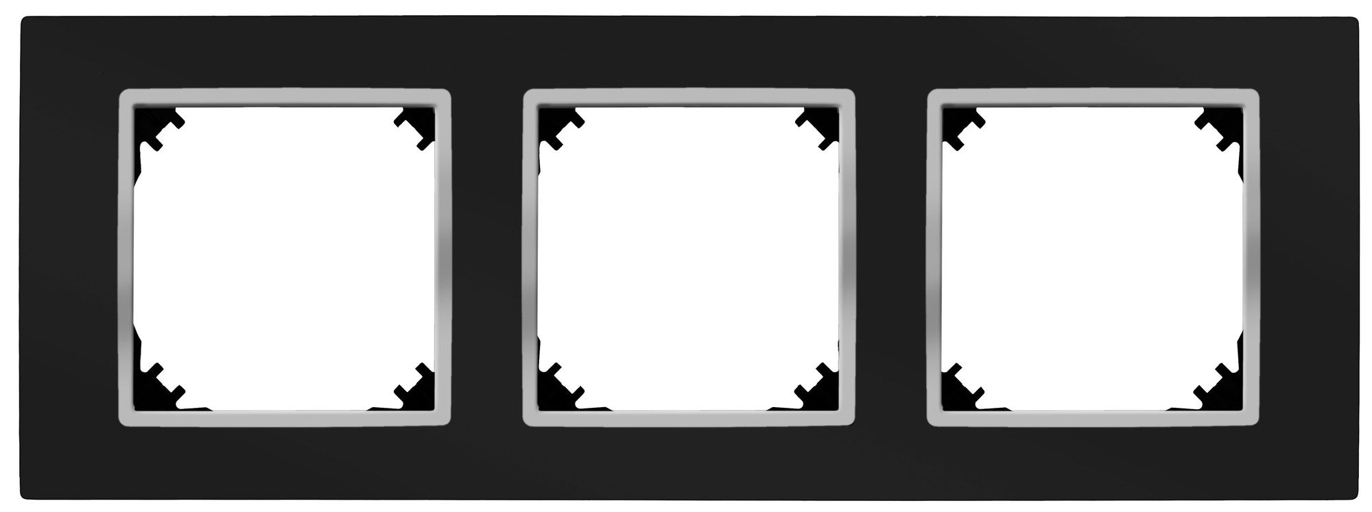 Santra czarny/chrom ramka x3