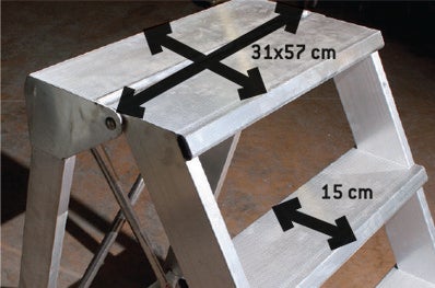 Bezpieczna platforma robocza Faraone CM4 1 x 4 stopni, aluminium 3