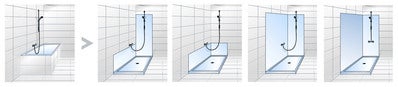 Ścianka prysznicowa Sched-pol Shower Plate 210x100 cm BRC9297AST 6
