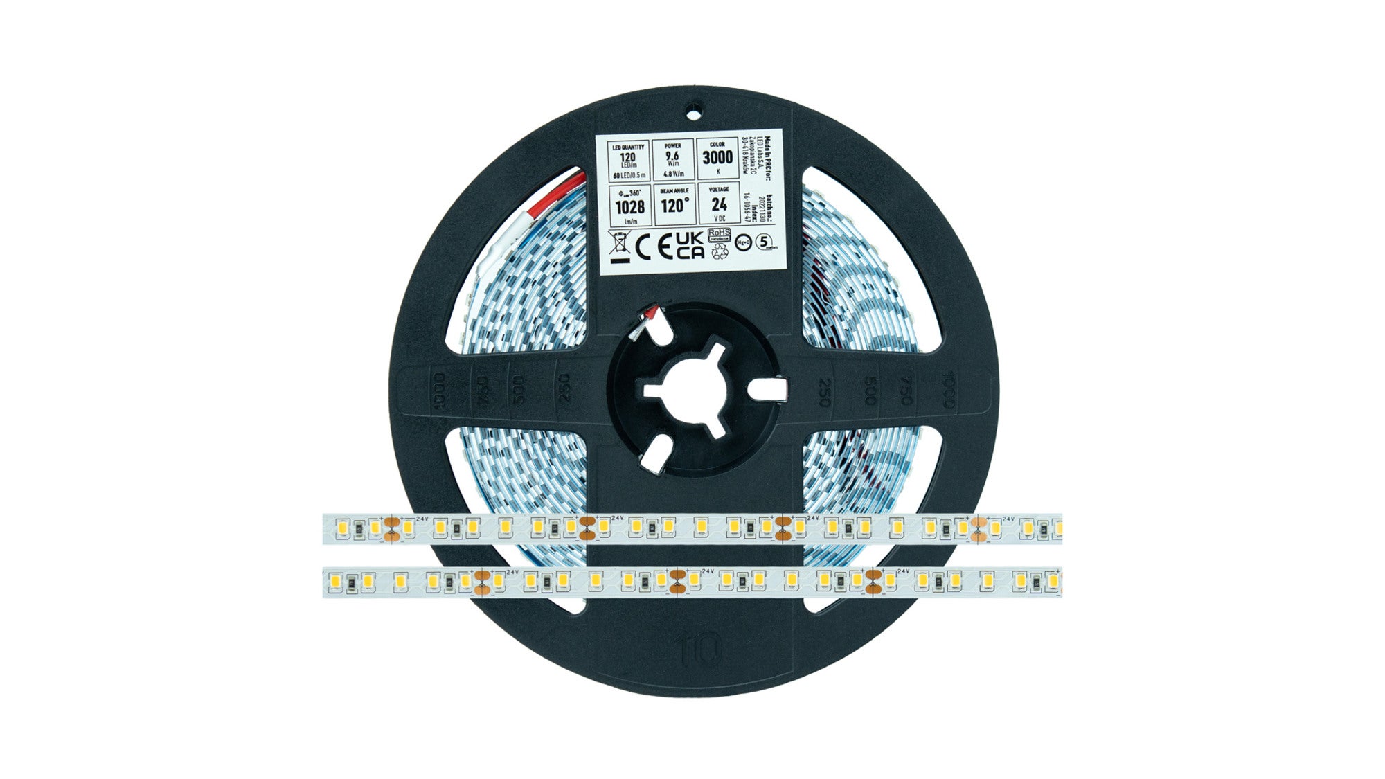 Taśma 600 LED 2835 SMD 24V Biały Ciepły RA80