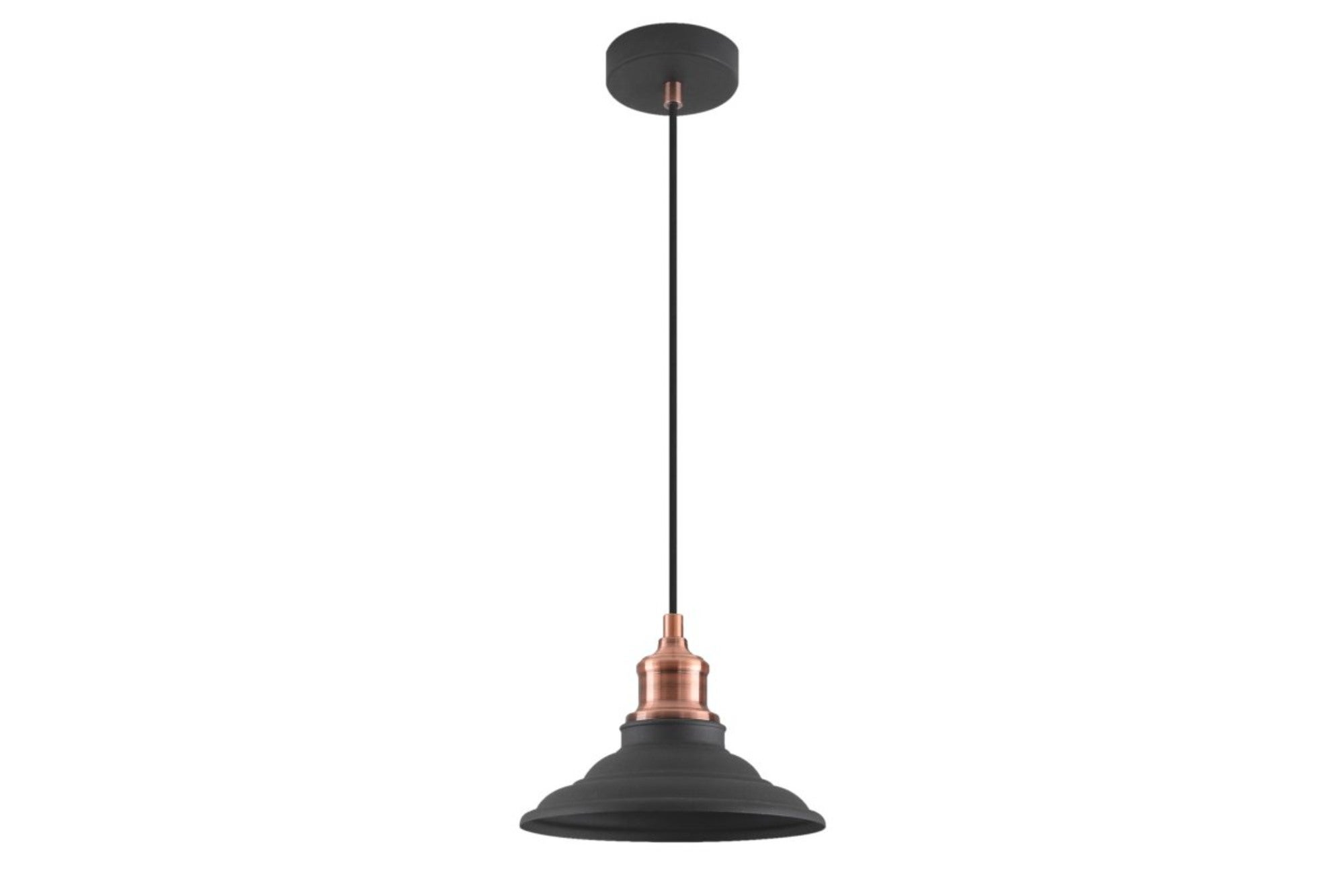 Oprawa loftowa Loretm 1xE27 średnica 21cm czarna