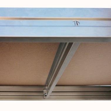 Regał metalowy Rivet wym. 200x180x60 cm, 4 półki, 450 kg 4