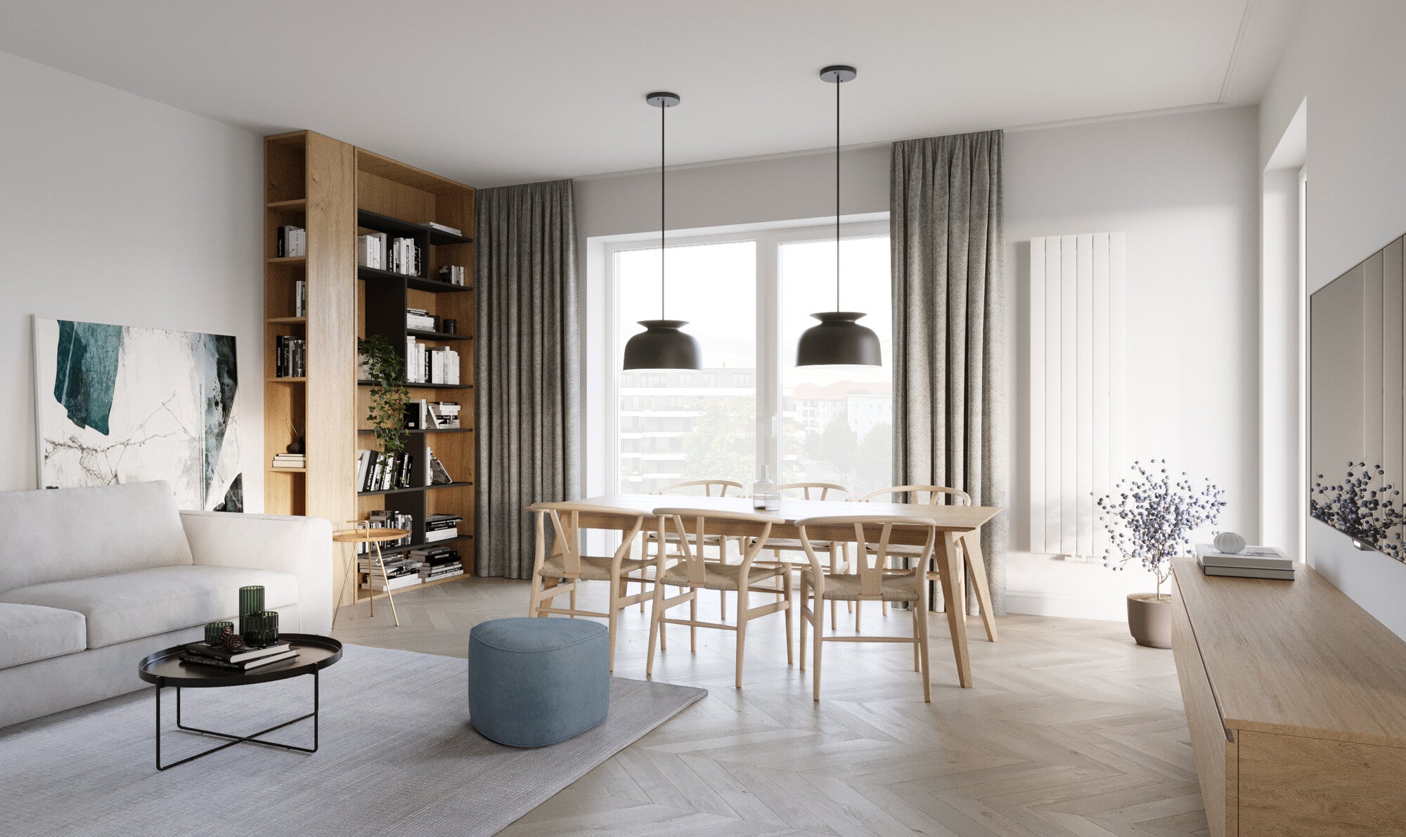 Grzejnik dekoracyjny Niagara 165x44,5 cm, biały 3