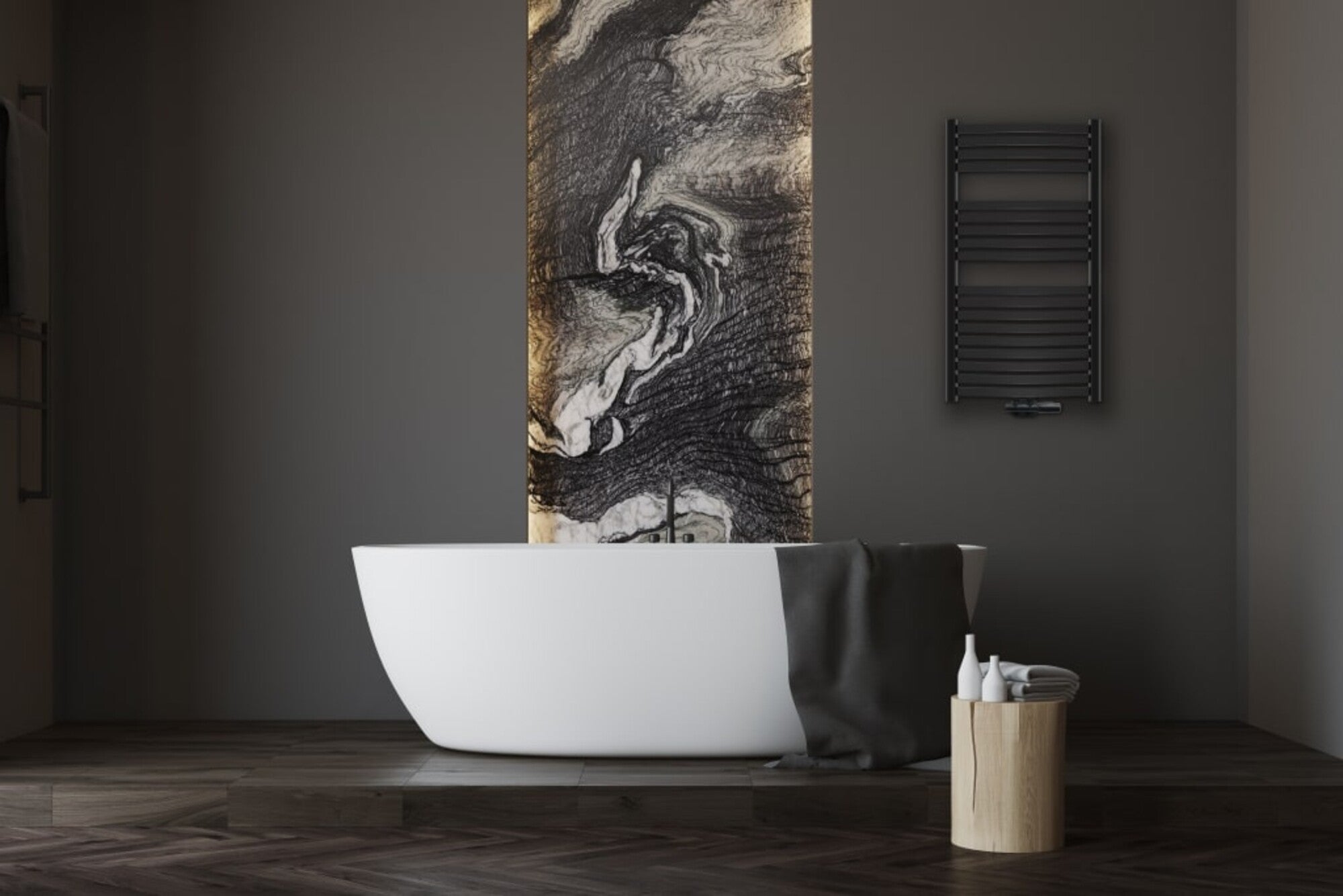 GRZEJNIK LAZIENKOWY INVENA 54X100 CZARNY 3