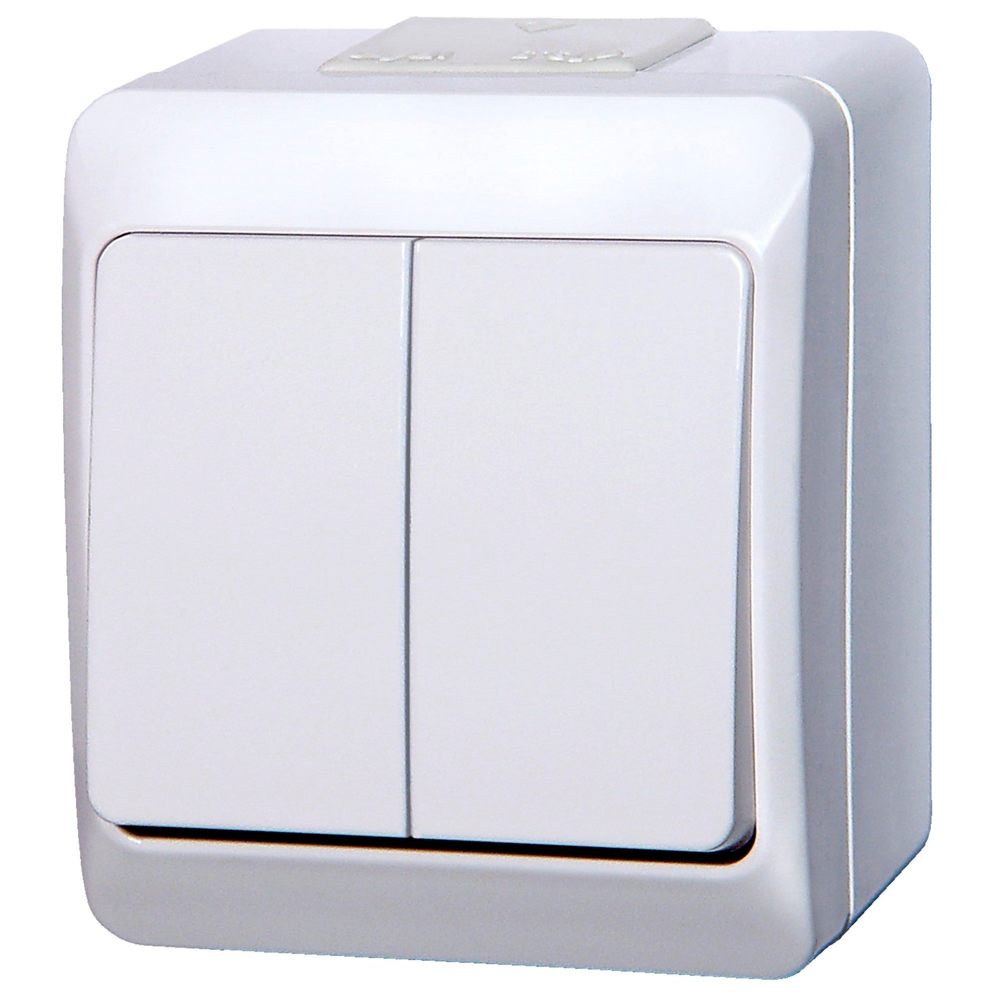 Elektroplast Hermes biały łącznik podwójny IP44 1