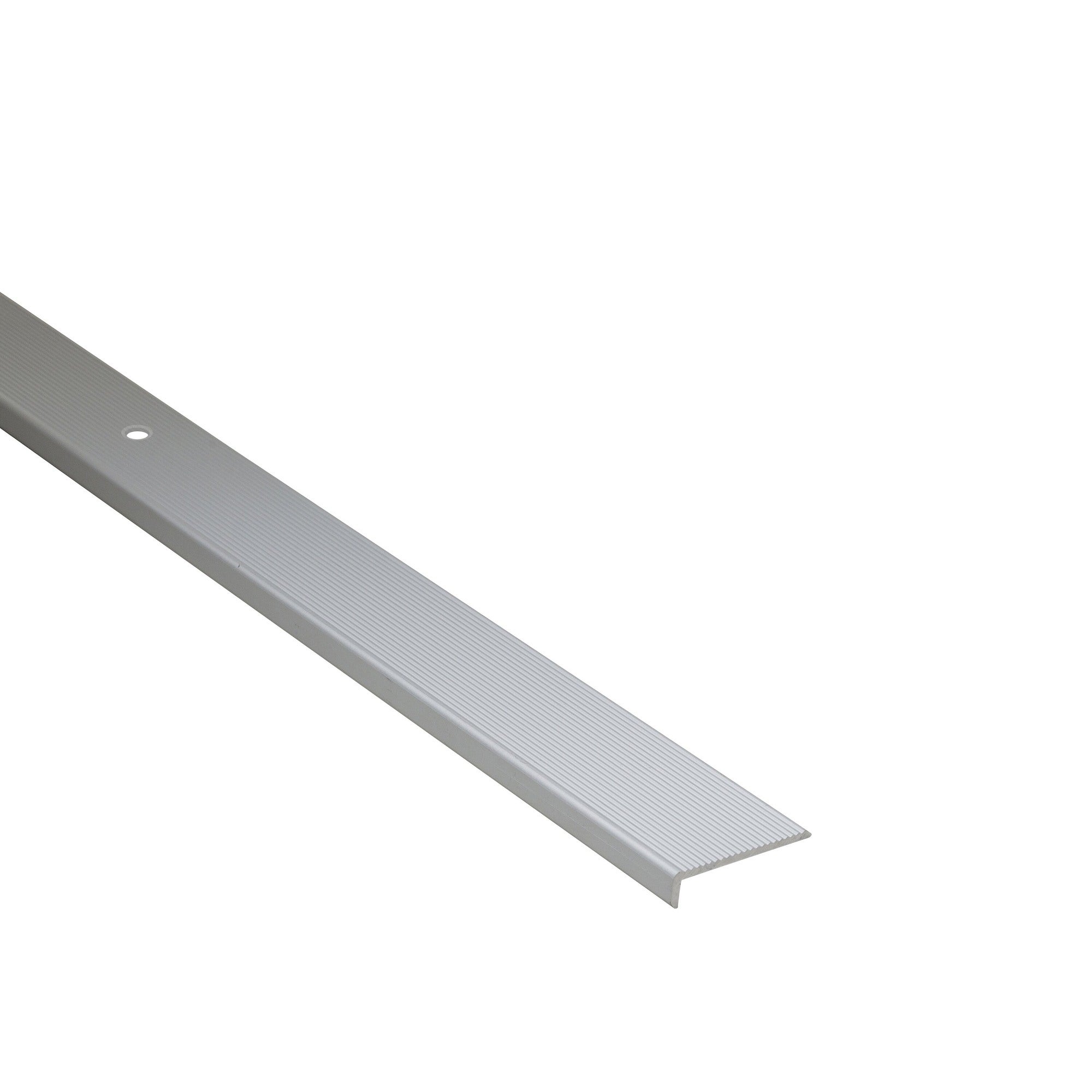 Kątownik schodowy aluminiowy biały ryflowany 20x6x1.5mm 2m