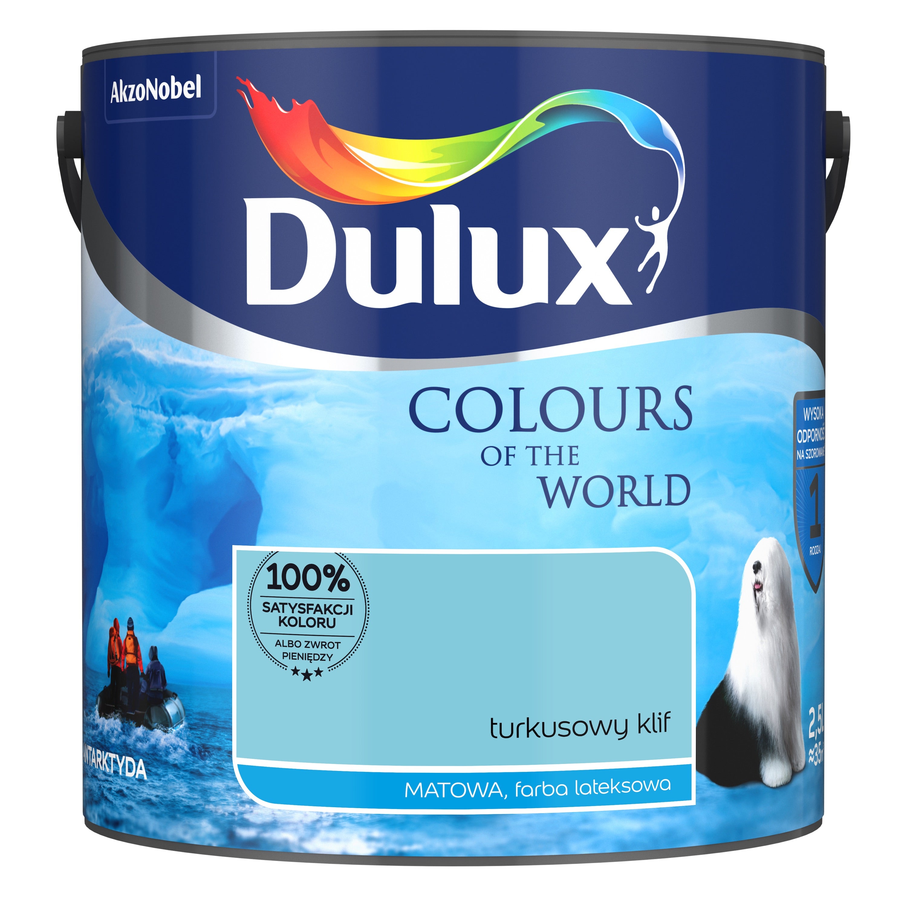 Farba Dulux Kolory Świata turkusowy klif 2,5l