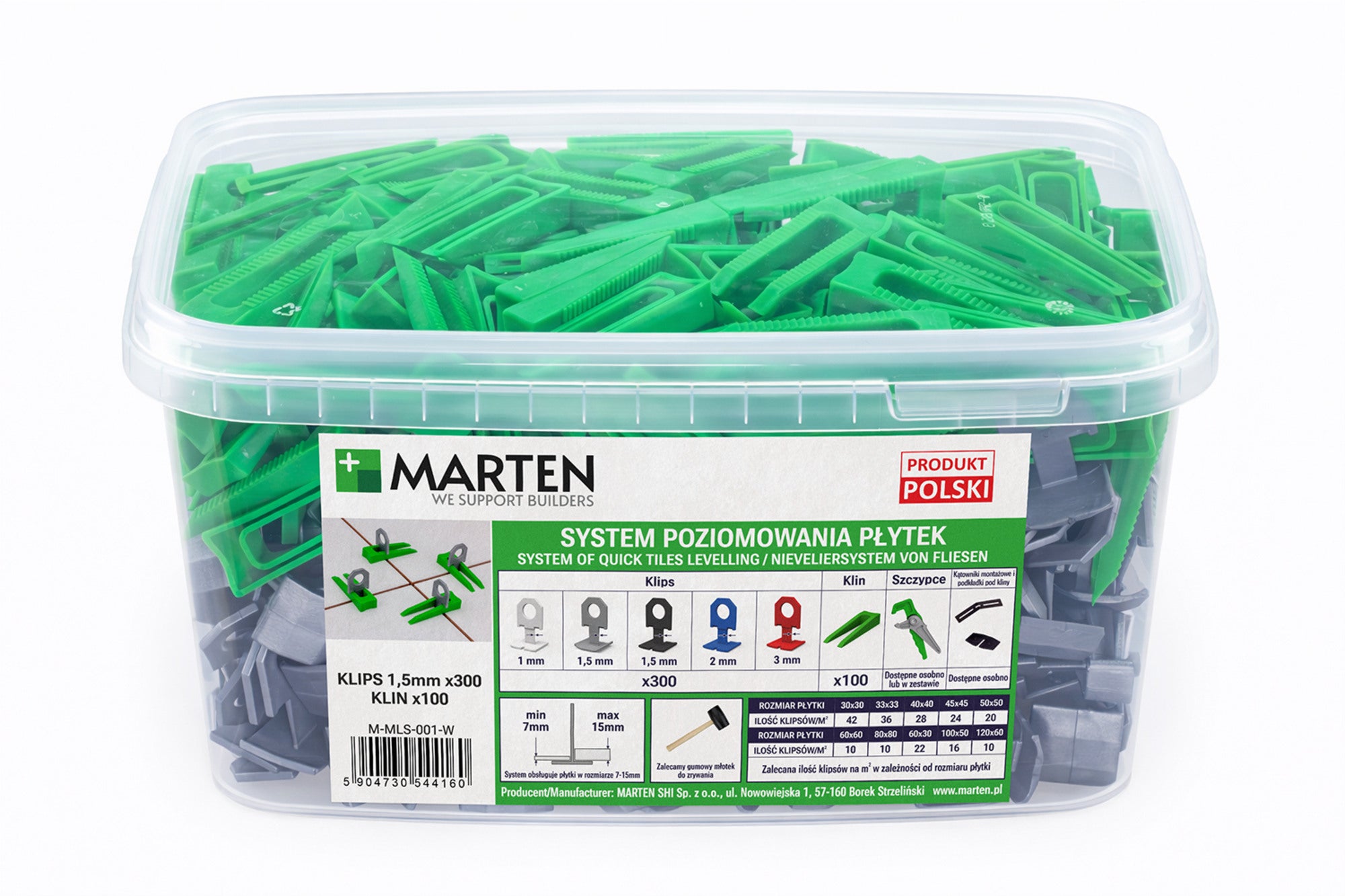 System do poziomowania płytek Klin i Klips opak. 100+ 300 szt.