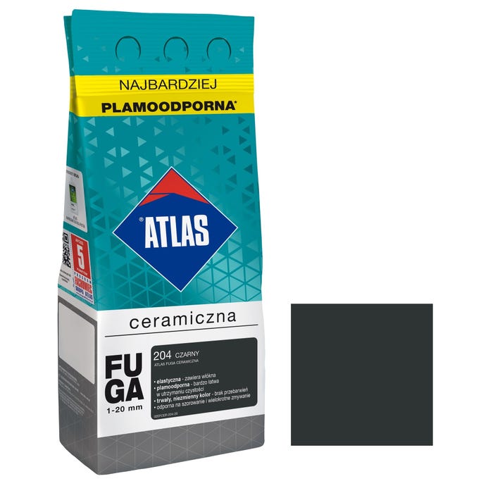 Fuga ceramiczna Atlas 204 czarny 2kg