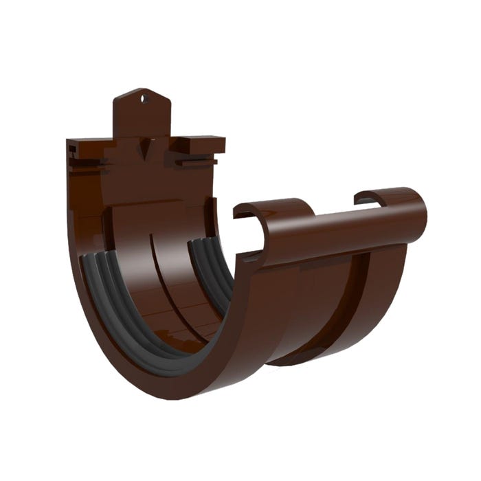 Złączka rynnowa G125, brązowa PVC Scala Plastics
