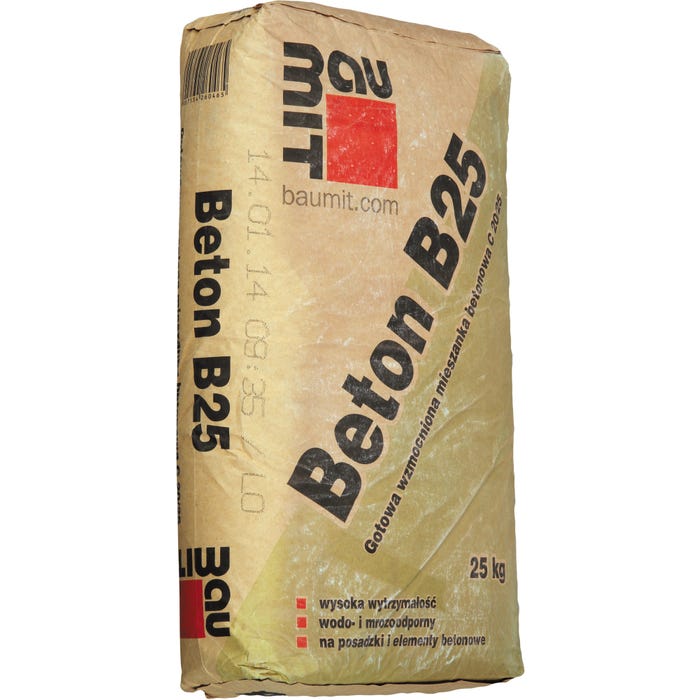 Gotowa sucha mieszanka Beton B-25 Baumit 25 kg, wzmocniona