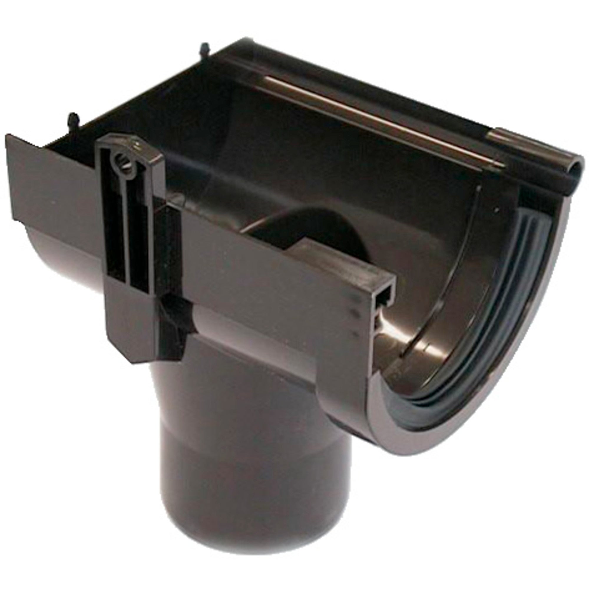 Lej spustowy prawy G125, brązowy PVC Scala Plastics