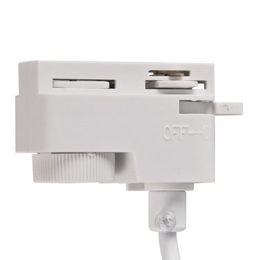 Zestaw szynoprzewodów 1-fazowy MARIBEL 3x GU10, szynoprzewód 1m, kolor biało-złoty, oprawy wiszące, przewód 1m, wymienny odbłyśnik (biały lub złoty) 3