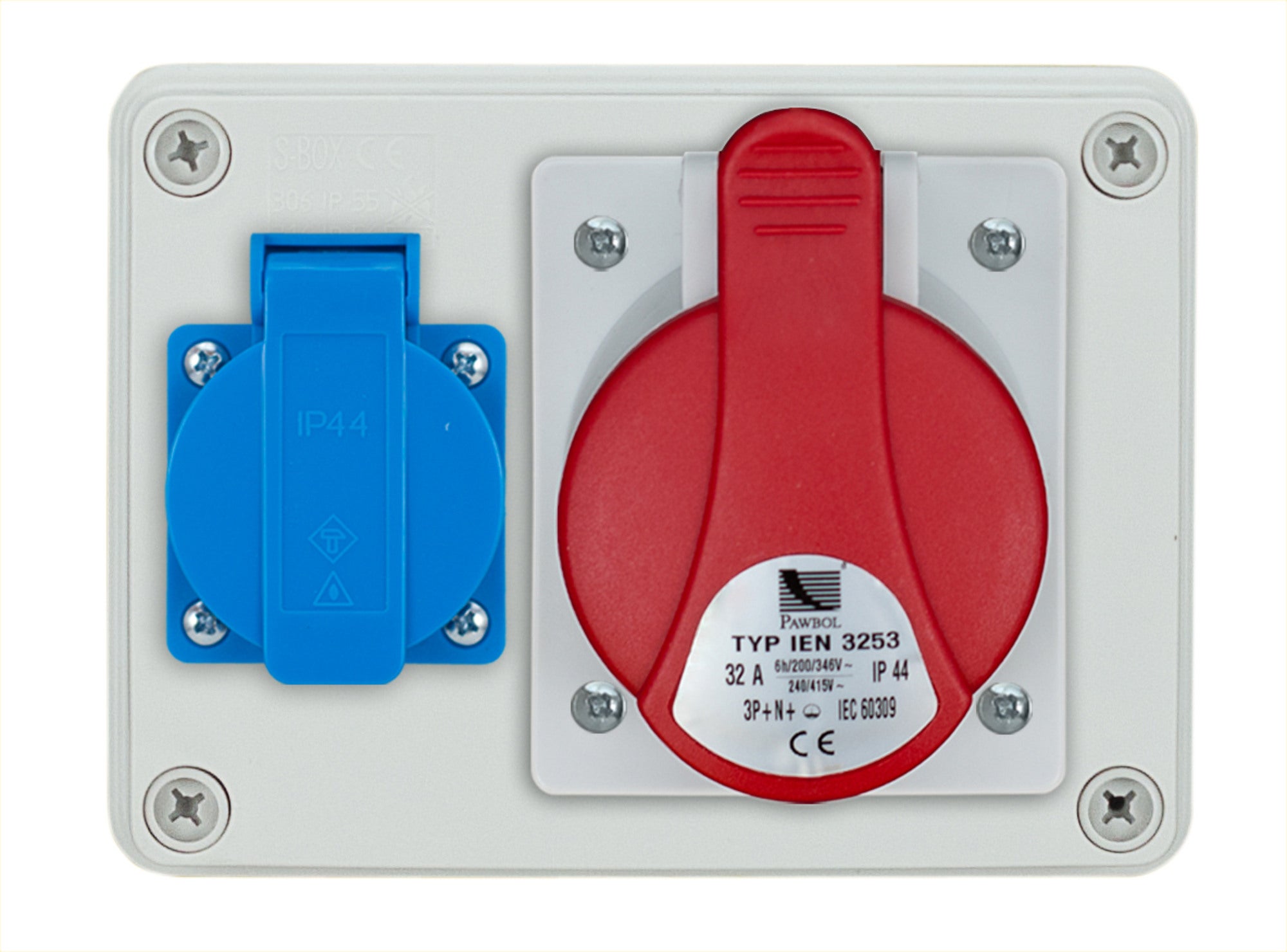 Rozdzielnica siłowa R-BOX 150 16A 3P+N+Z 400V, 2P+Z 230V Pawbol 1