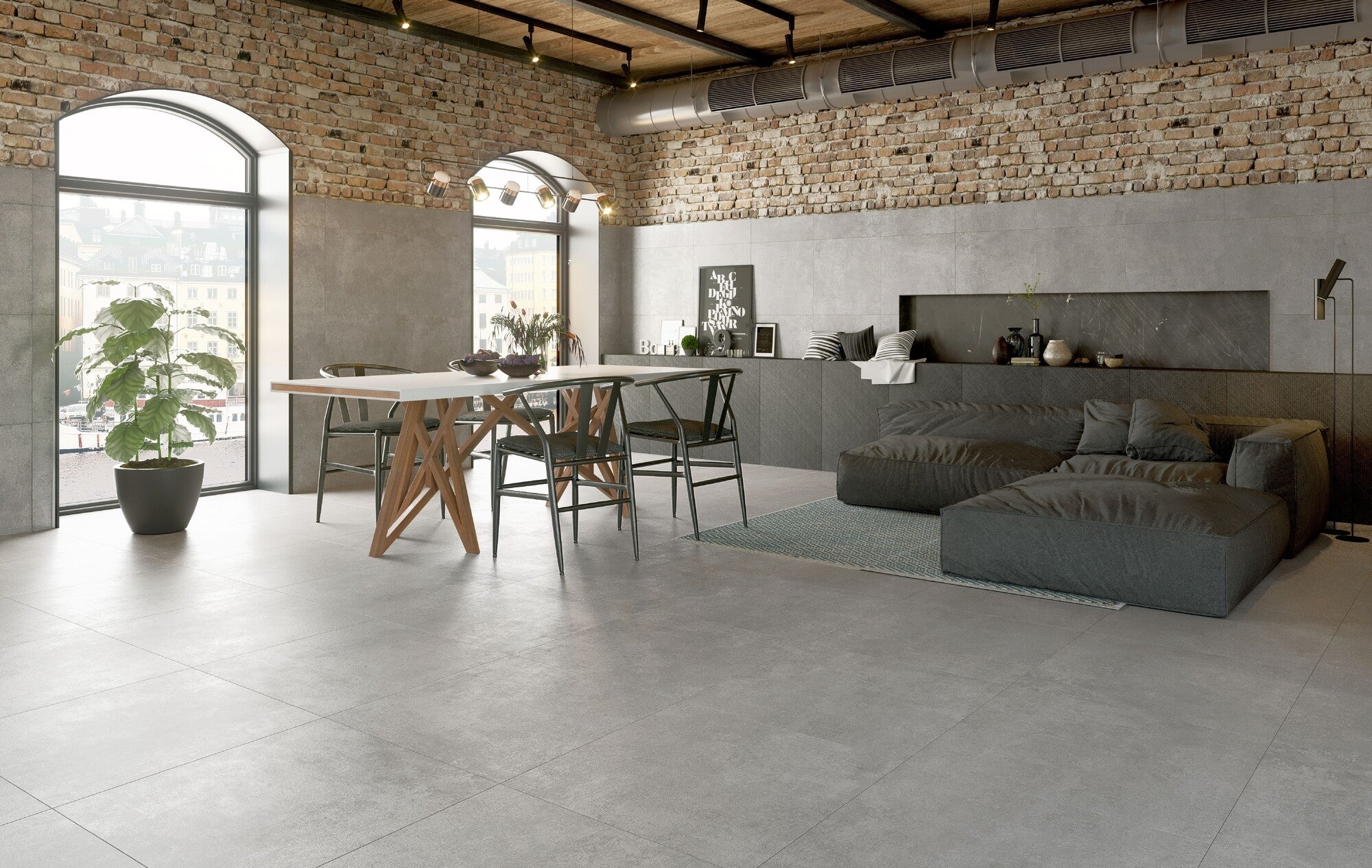 Gres szkliwiony Concrete grey 60x60 cm 1.44 m2 1