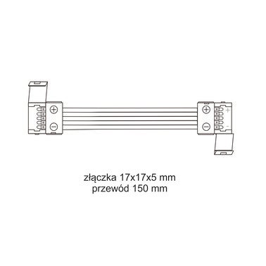 Złącze kątowe do taśm LED RGBW 12mm 5pin dwustronne 12 24V DC 3A 1