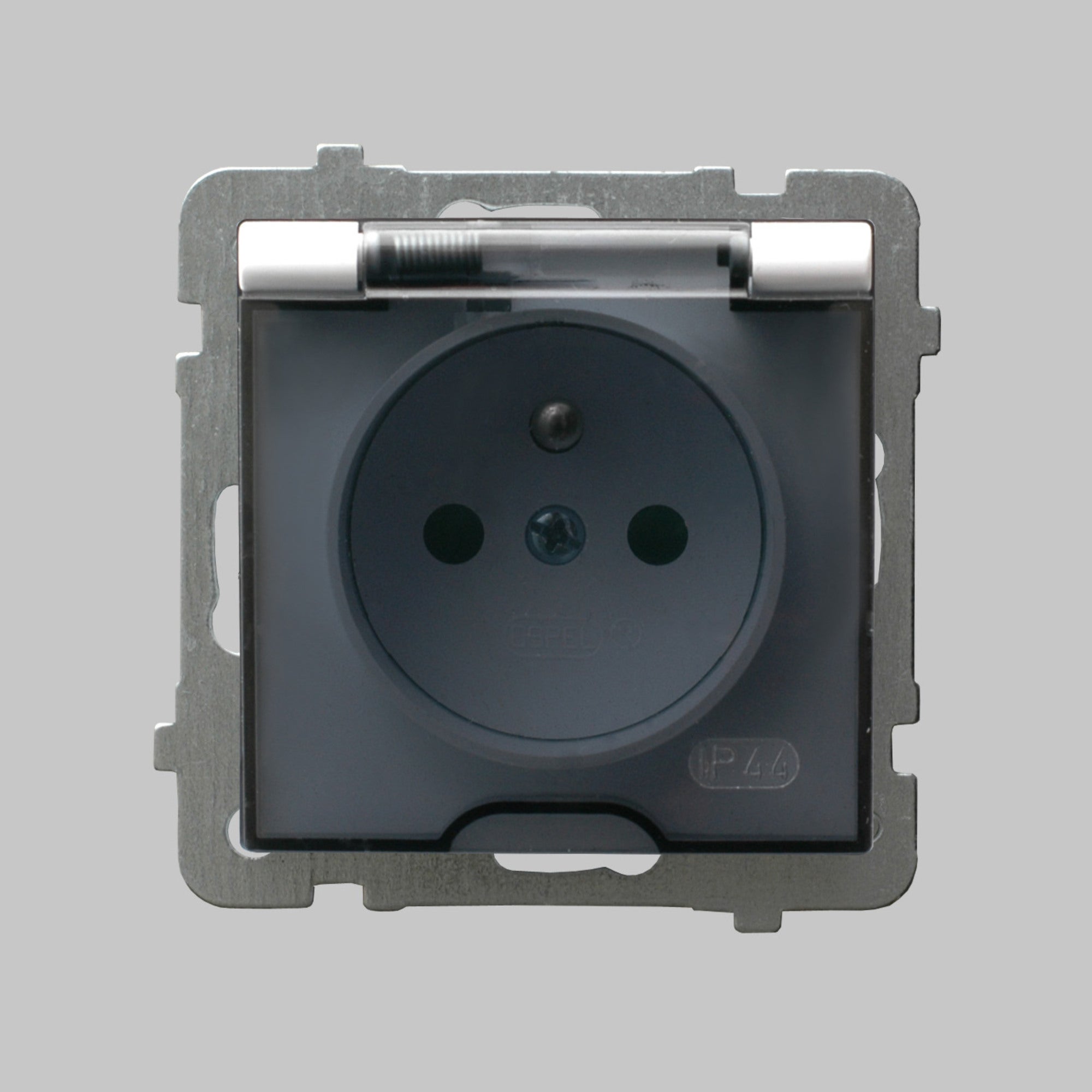 Ospel As biały gniazdo pojedyncze z uziemieniem IP44 1