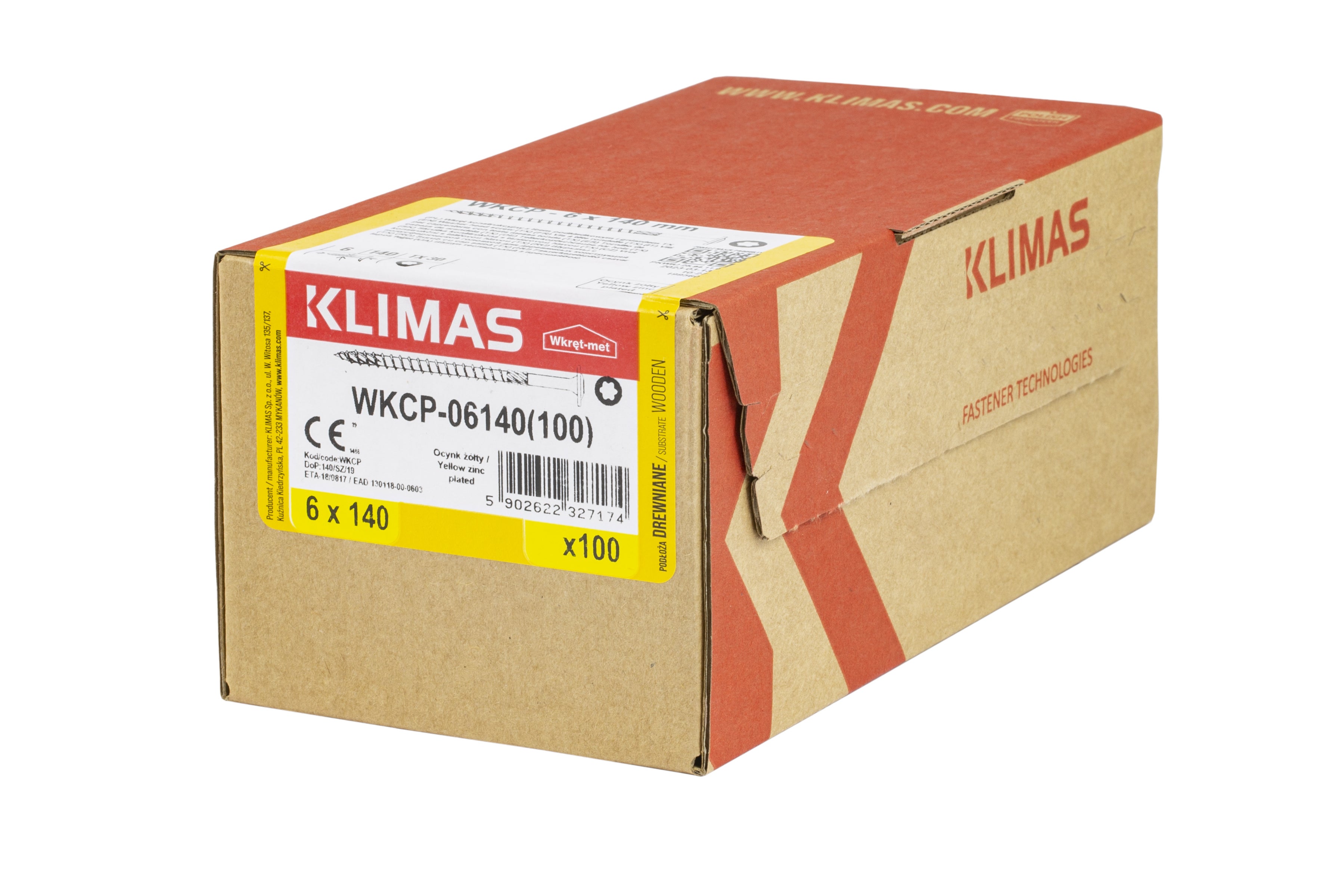 Wkręt do łączników ciesielskich z łbem talerzykowym 6x140 mm (100 szt.) 1