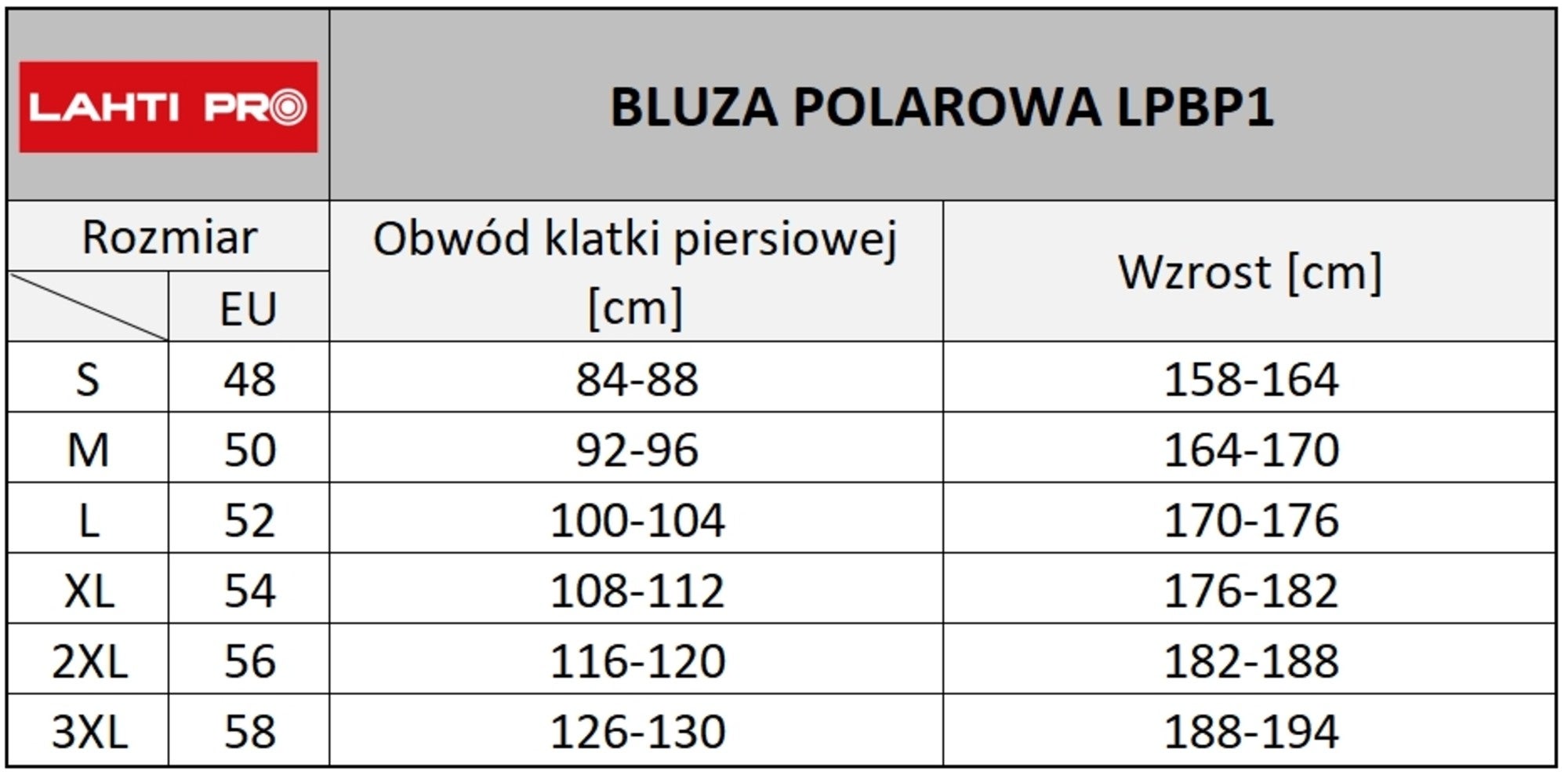 Bluza robocza polarowa LPBP1 Lahti Pro, rozm. M (50) 1
