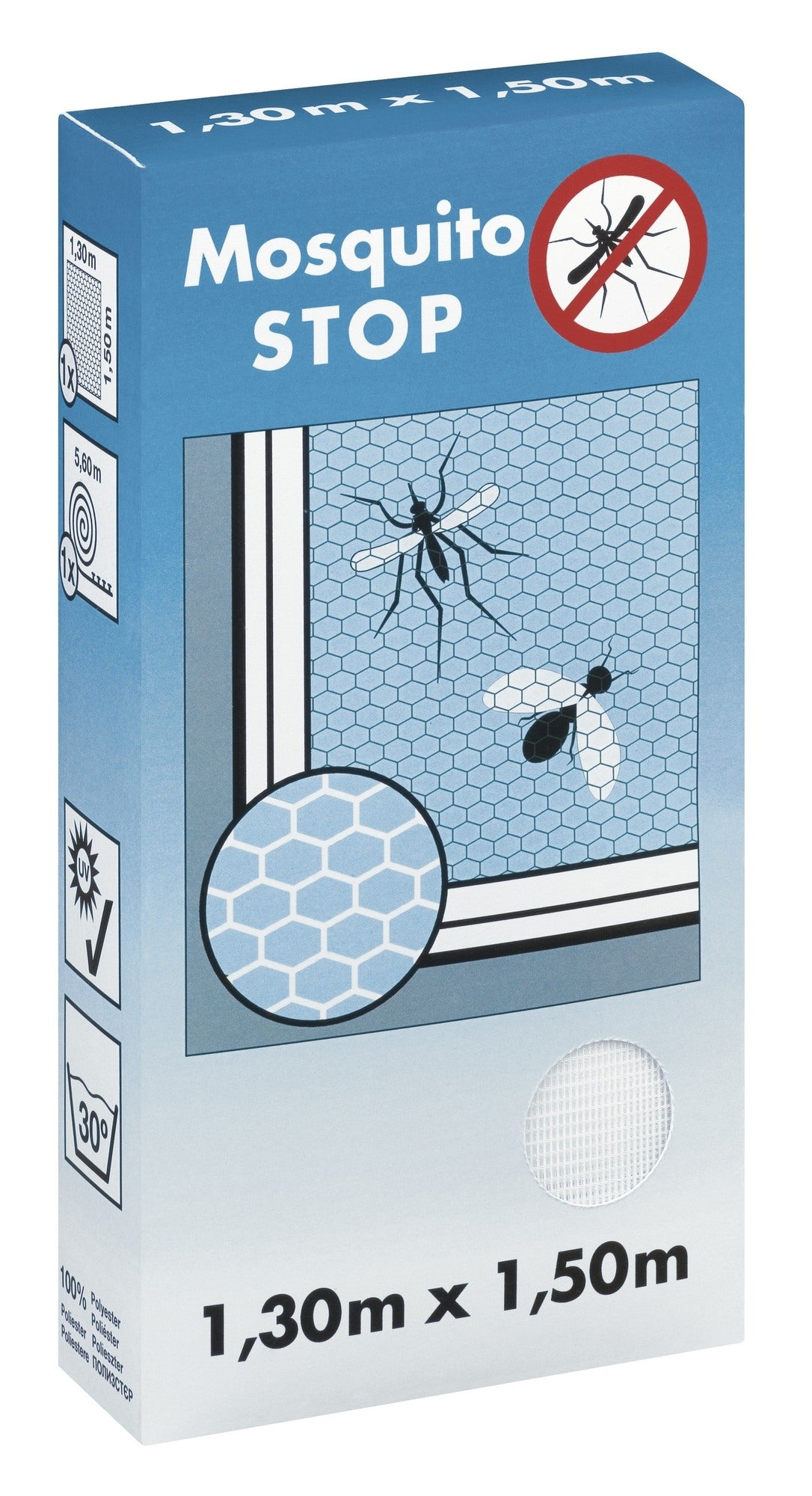 Moskitiera przeciw owadom do okna 130x150cm biała