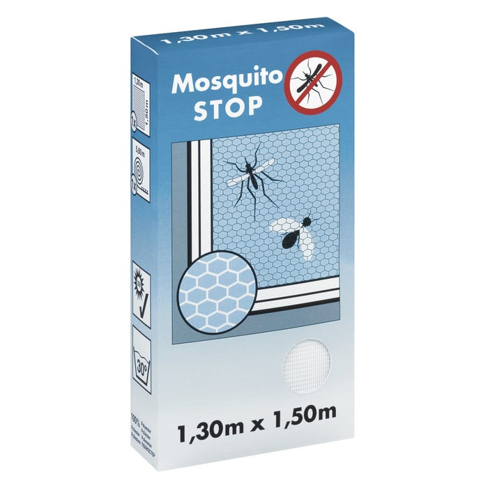 Moskitiera przeciw owadom do okna 130x150cm biała