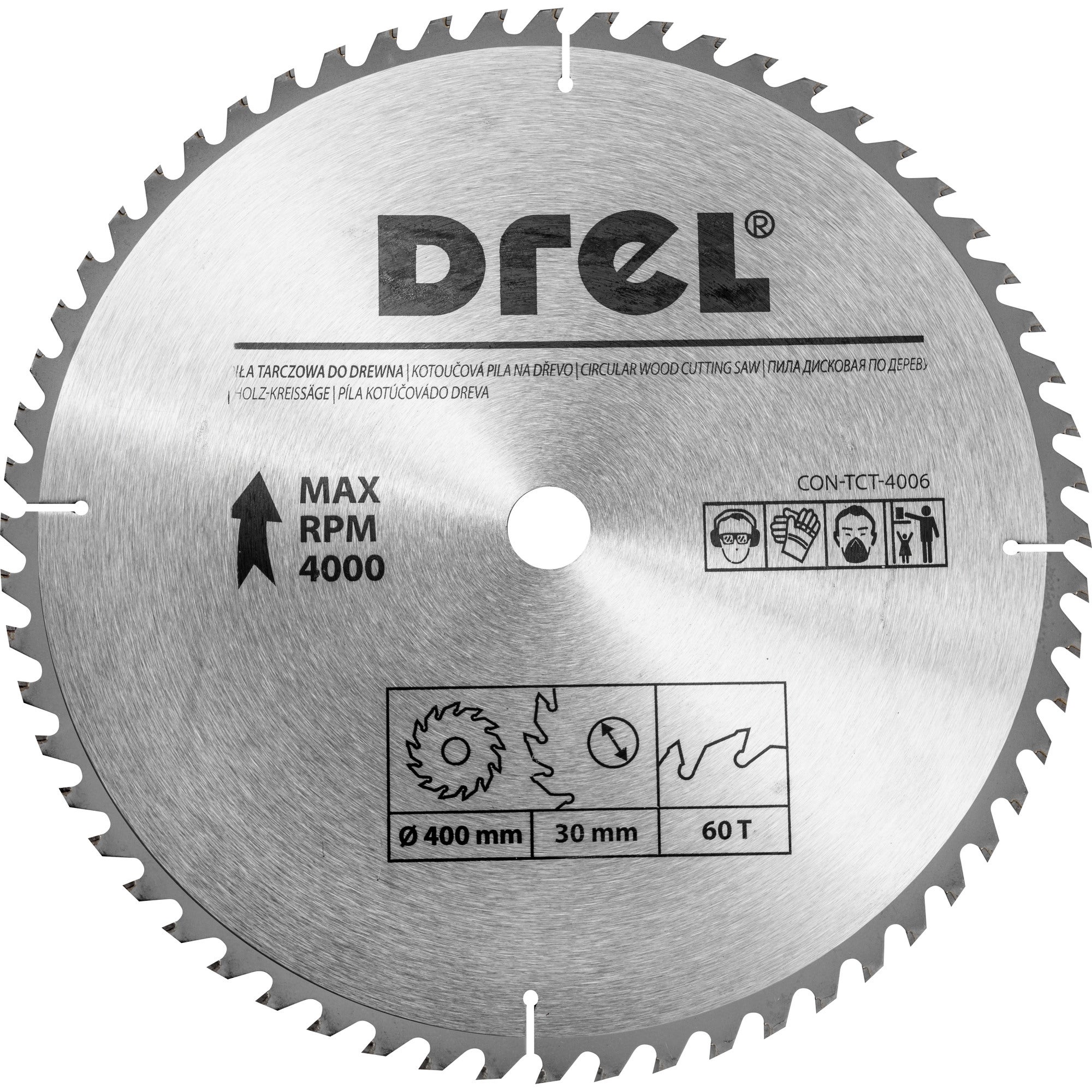 Piła widiowa do drewna 400 mm 60Z, otwór 16/20/30