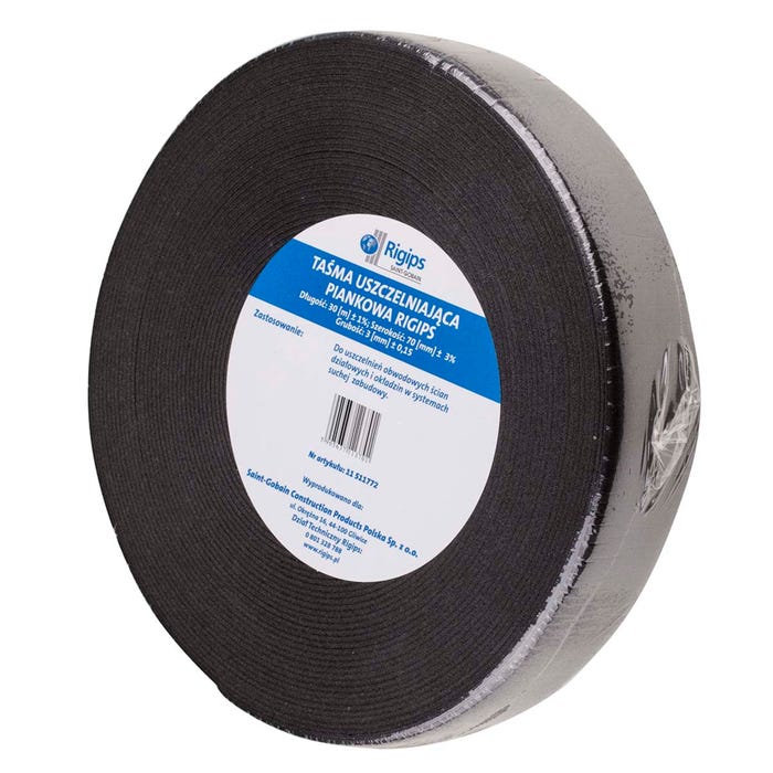 Taśma uszczelniająca piankowa do profili 70 mm Rigips 30 mb