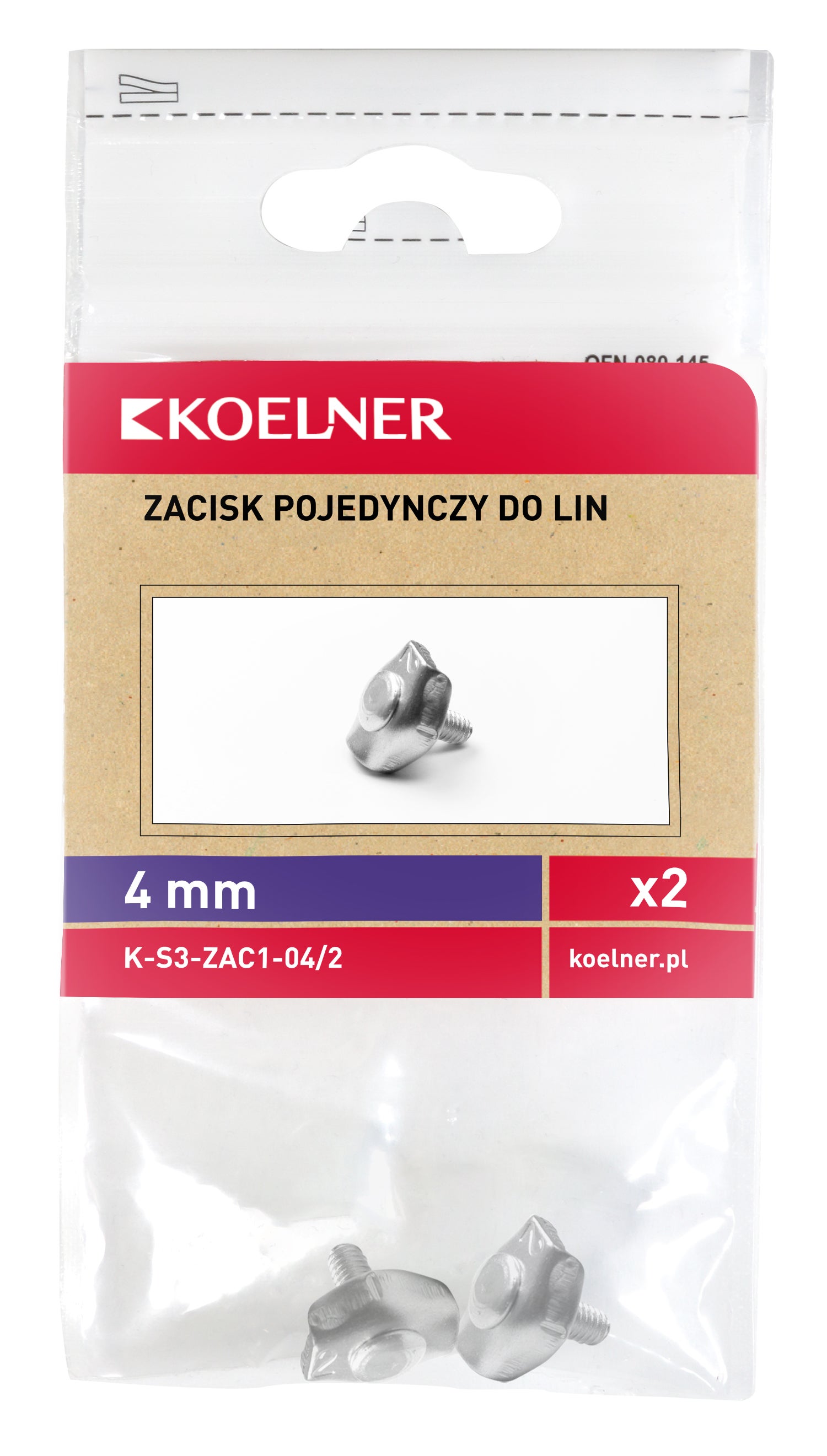 Zacisk linowy siodełkowy 5 mm (4 szt.) 1