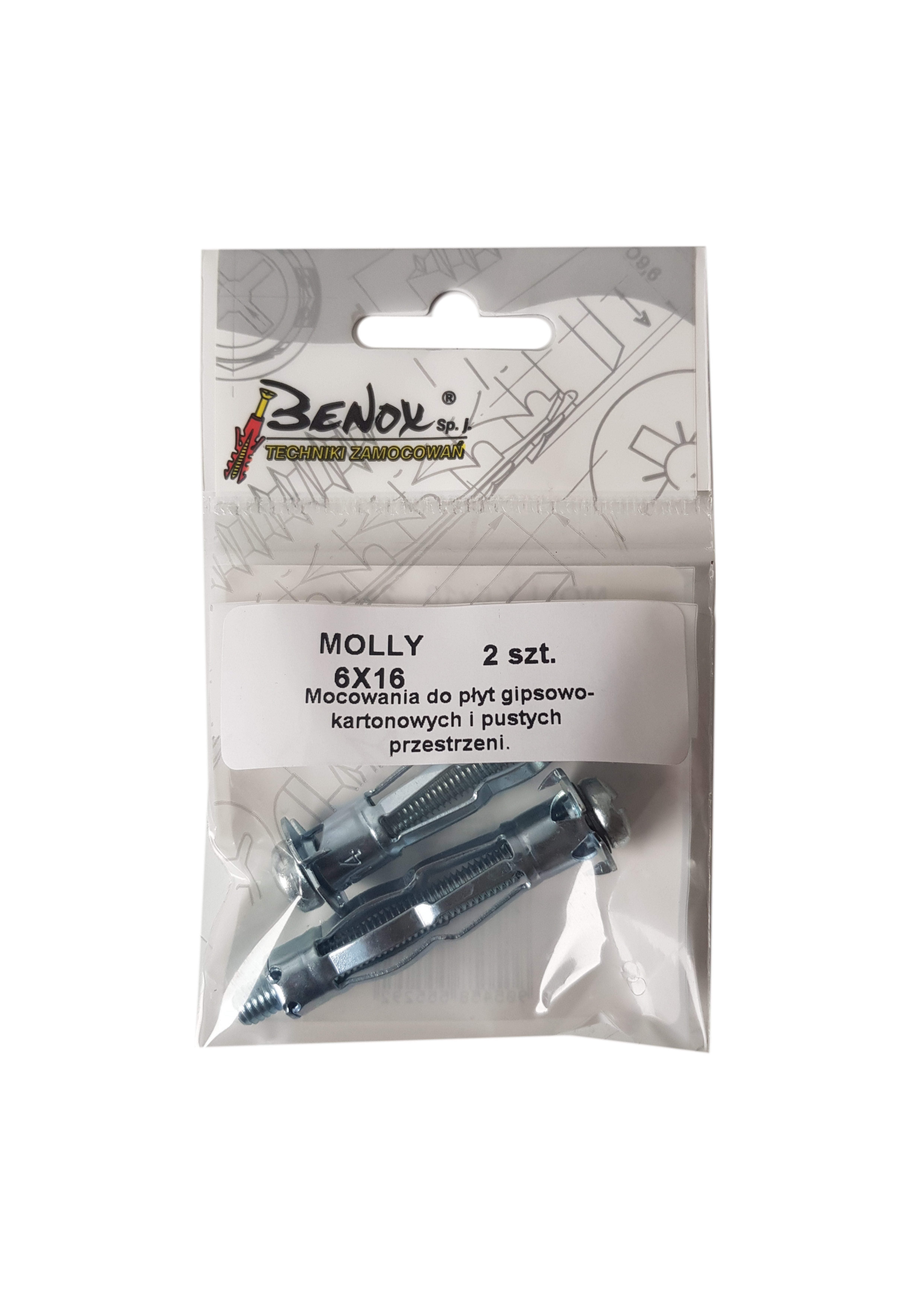 Kołek typu Molly do pustych przestrzeni 12x52 mm (2 szt.) 1