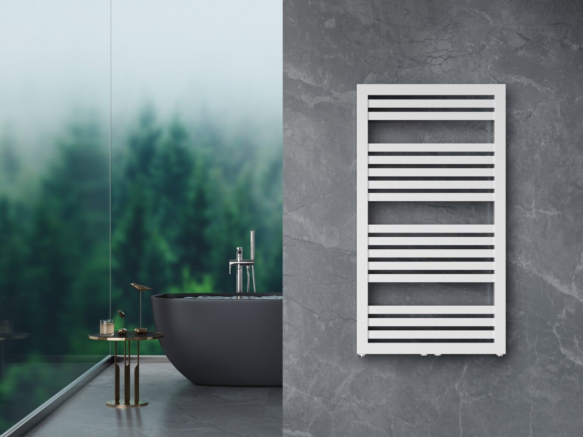 Grzejnik łazienkowy KLEO 980X540 541W biały 2