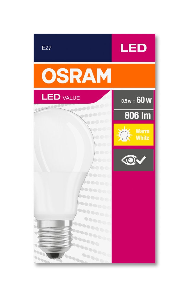 Żarówka LED E27 A60 8,5W 806lm 2700K 3