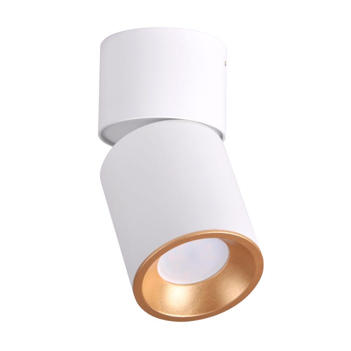 Oprawa natynkowa Obracalna GU10 biało-złota