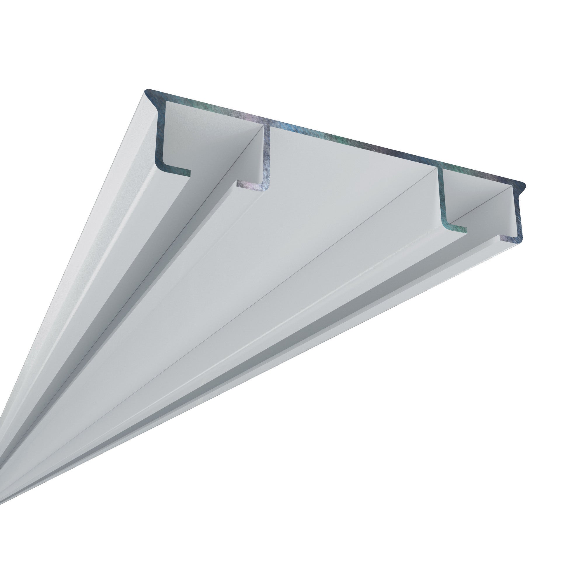 Szyna karniszowa aluminiowa z akcesoriami biała 2,5 m 