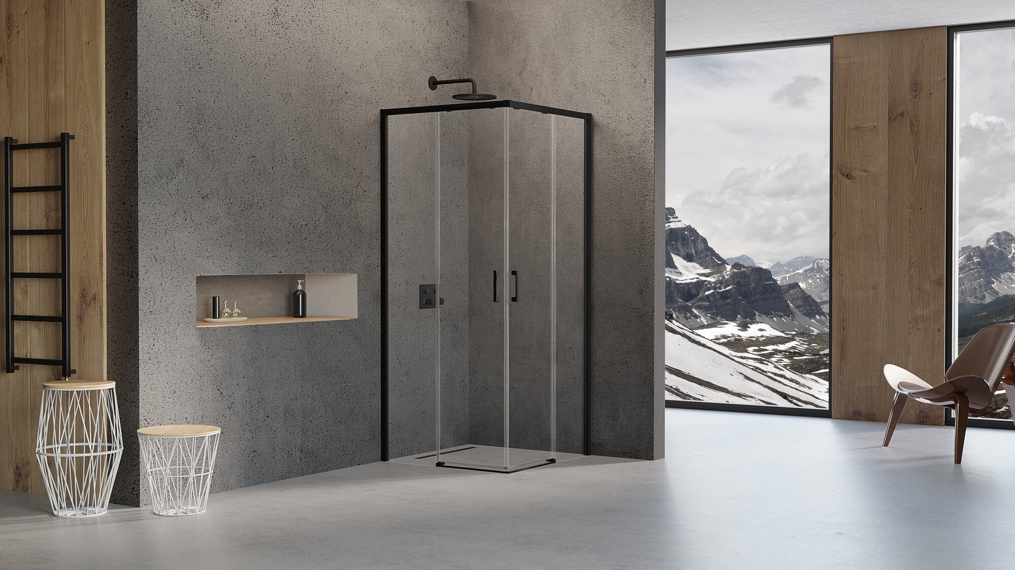 Kabina prysznicowa Kabri Avance Black 110x90 cm 1