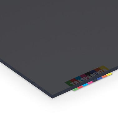 Szkło syntetyczne z polistyrenu - gładka grafitowa 50x100 cm/4,0 mm