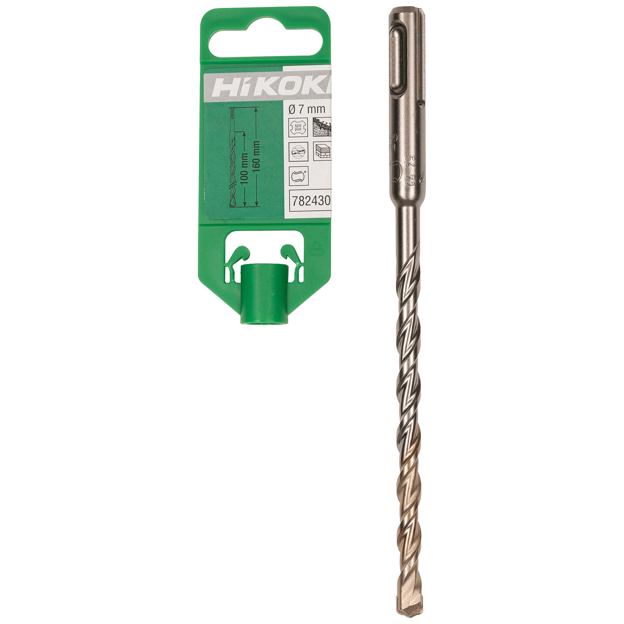 Wiertło do betonu 2-ostrzowe SDS-Plus 7x160 mm Hikoki 1