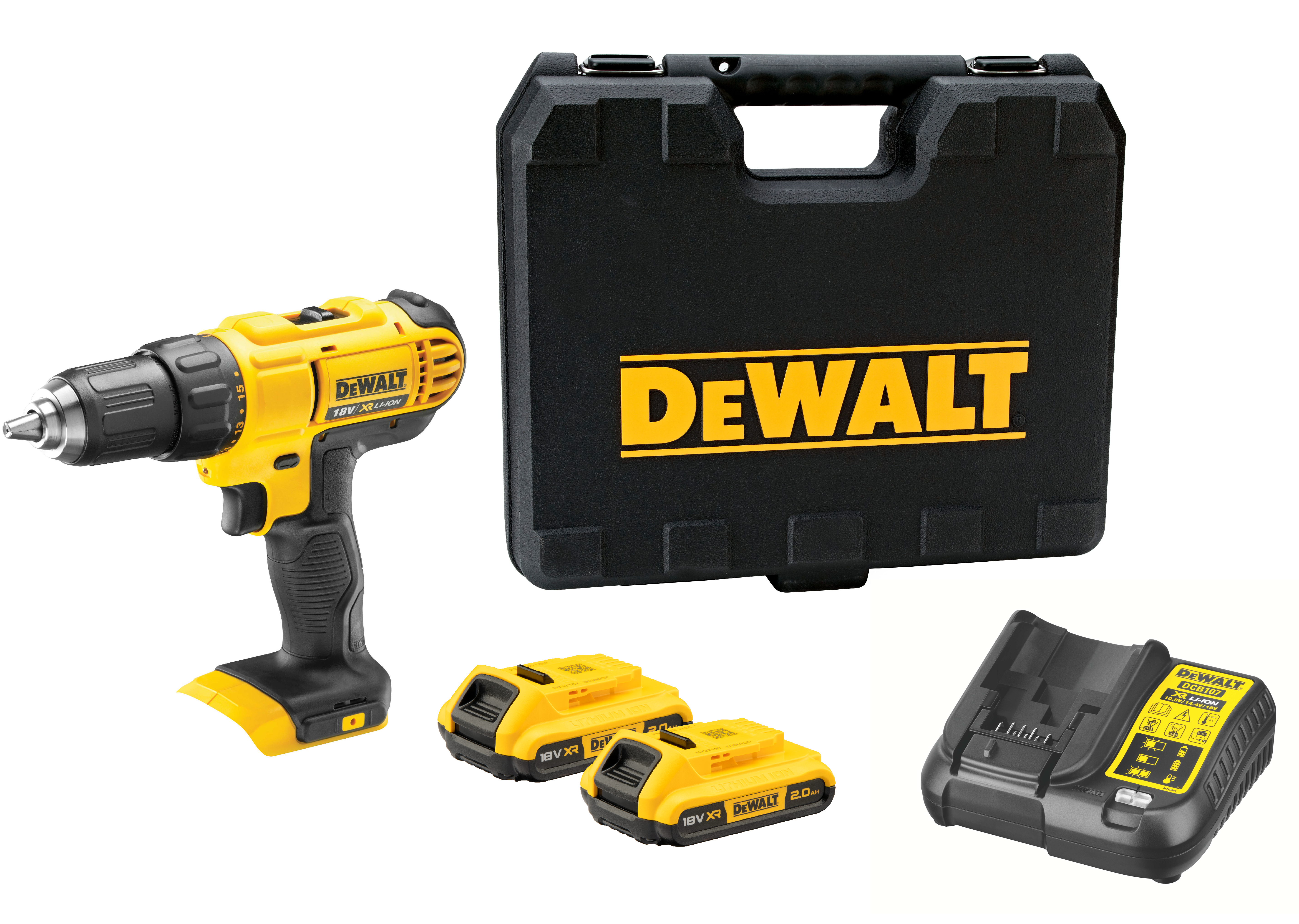 Wiertarko-wkrętarka akumulatorowa 18V DeWALT DCD771D2-QW 2X2AH 3